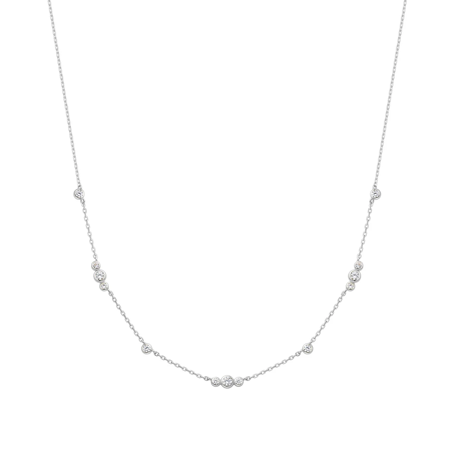 Ania Haie Miss Dainty 925 Sterling Silver Zirconia Necklace AH-N065-04H