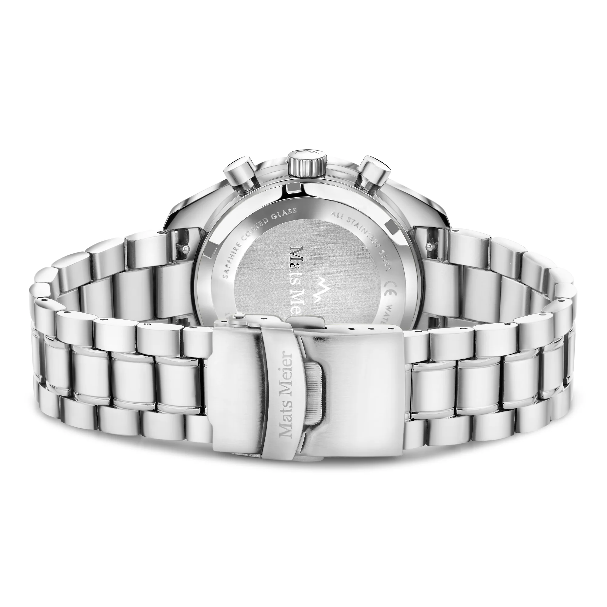 Mats Meier Arosa Racing Chronograaf Herenhorloge Zilverkleurig en Zwart MM50012 - Image 5