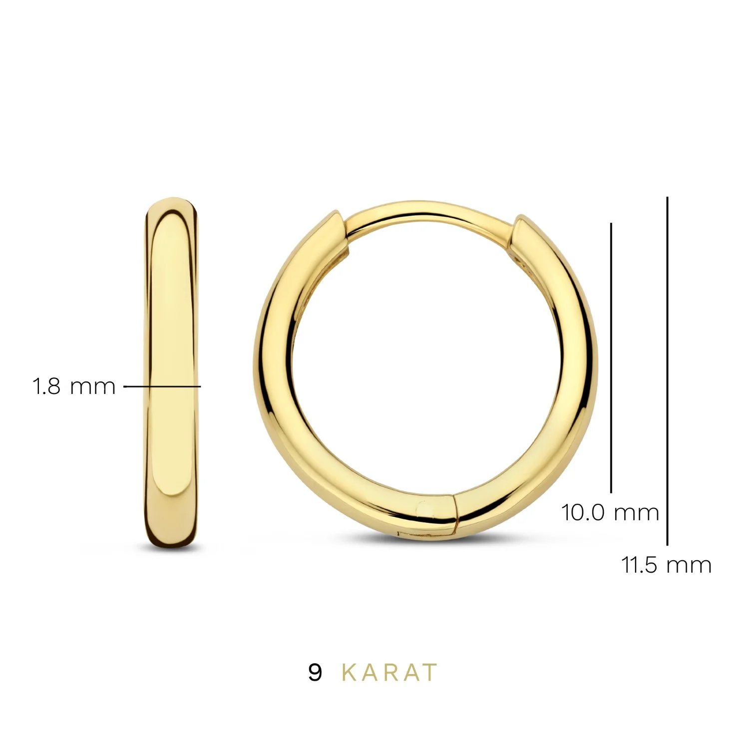 Beloro Jewels La Rinascente Camilla 9 karaat oorringen BO360064 - Image 7