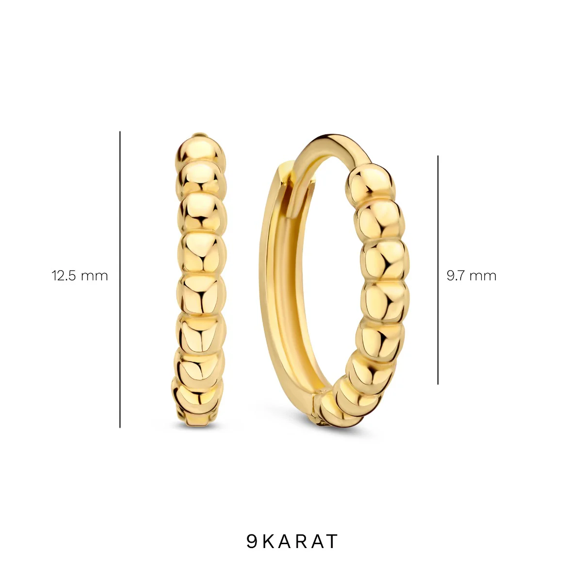 Beloro Jewels La Rinascente Elena 9 karaat oorringen (9.5 mm) BO360071 - Image 7