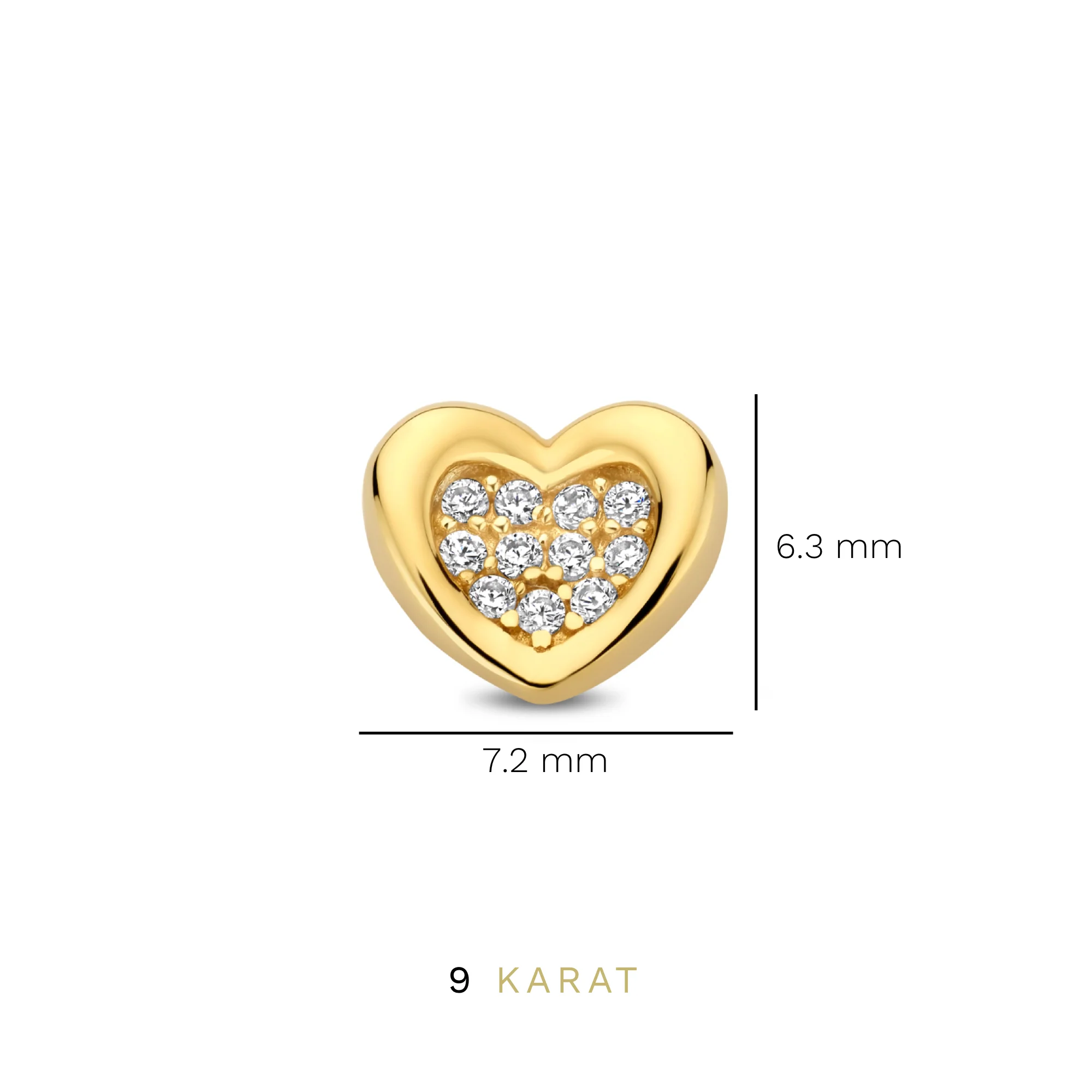 Beloro Jewels Monte Napoleone Gionna 9 Karaat Oorknoppen BO360062 - Image 6