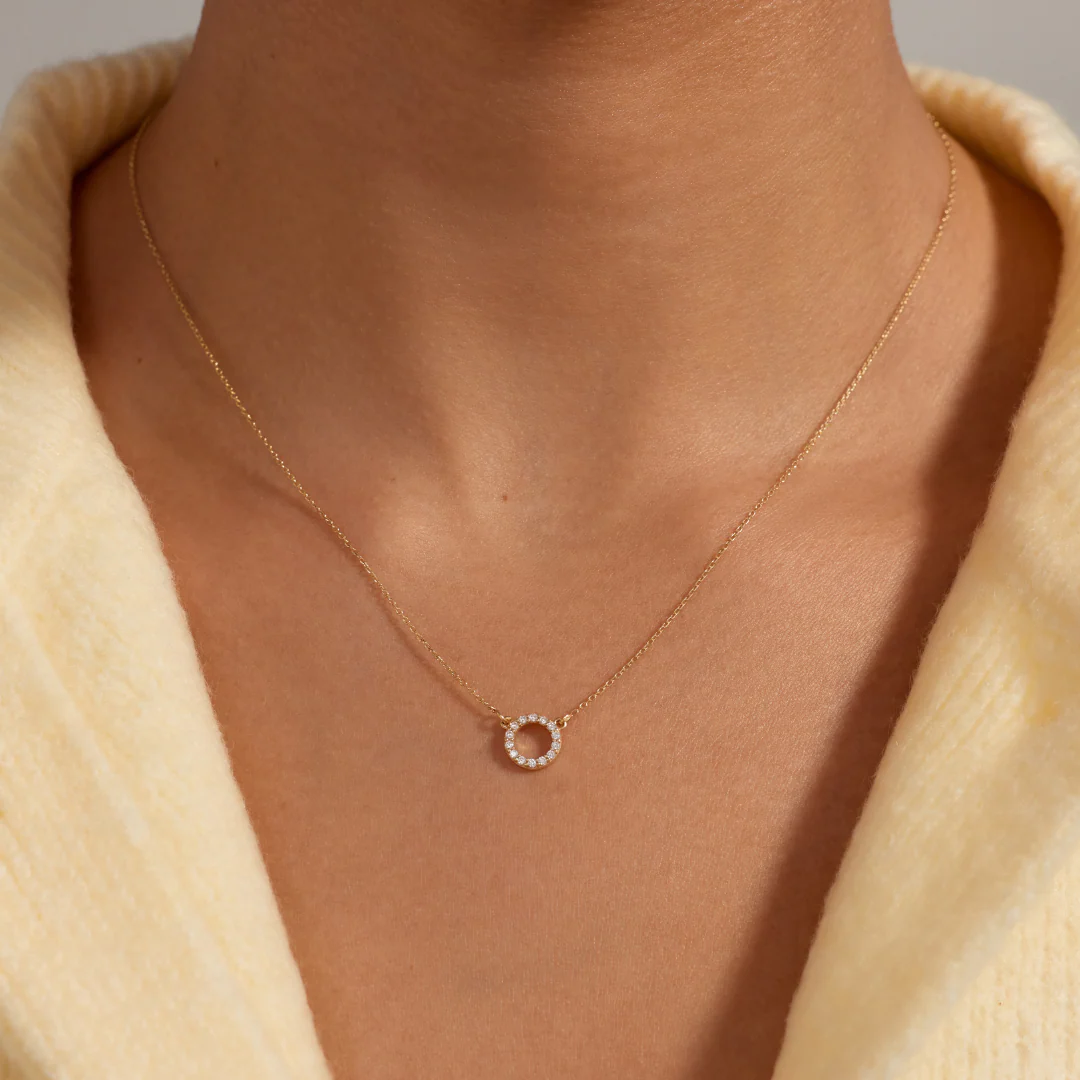 Beloro Jewels Monte Napoleone Irene 9 karaat ketting met zirconia stenen BO340048 - Image 2