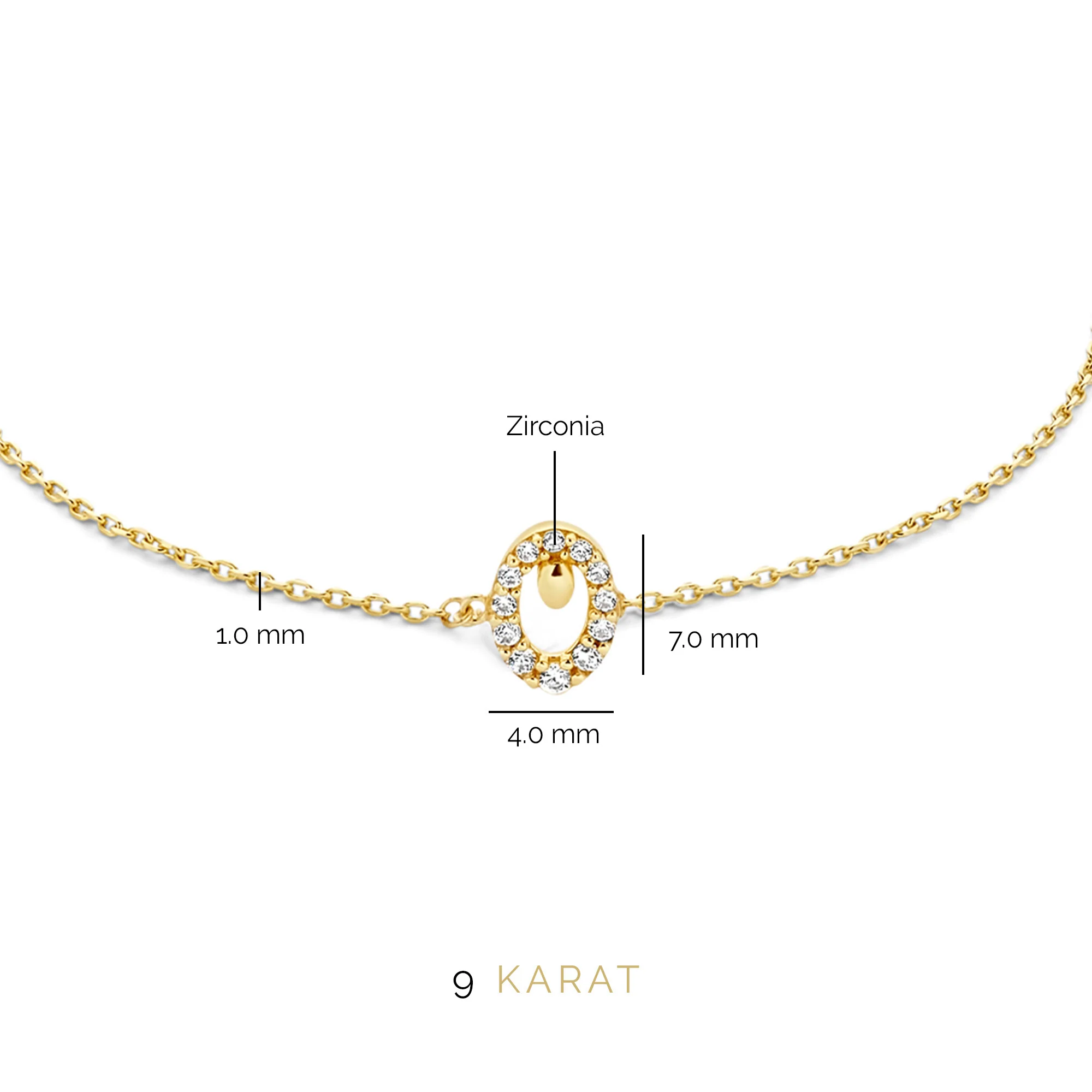 Beloro Jewels Monte Napoleone Leontina 9 karaat armband BO320011 - Image 5