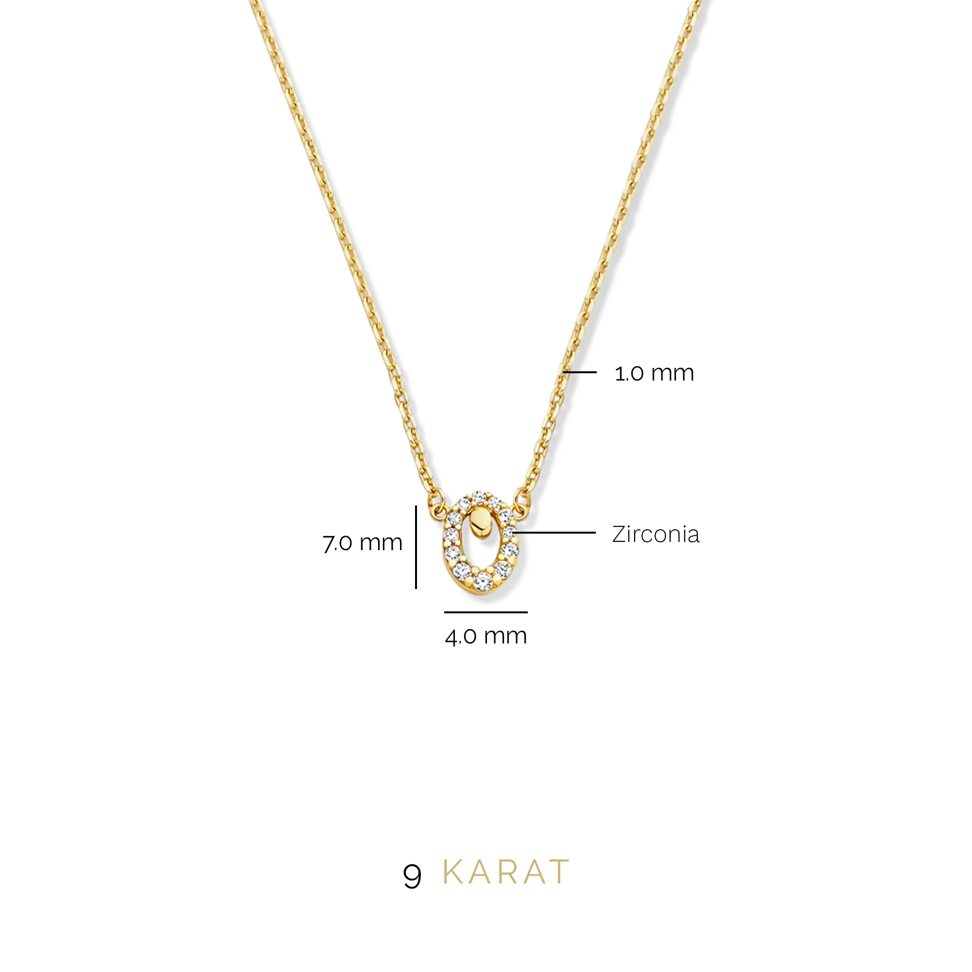 Beloro Jewels Monte Napoleone Leontina 9 karaat ketting BO340014 - Image 10