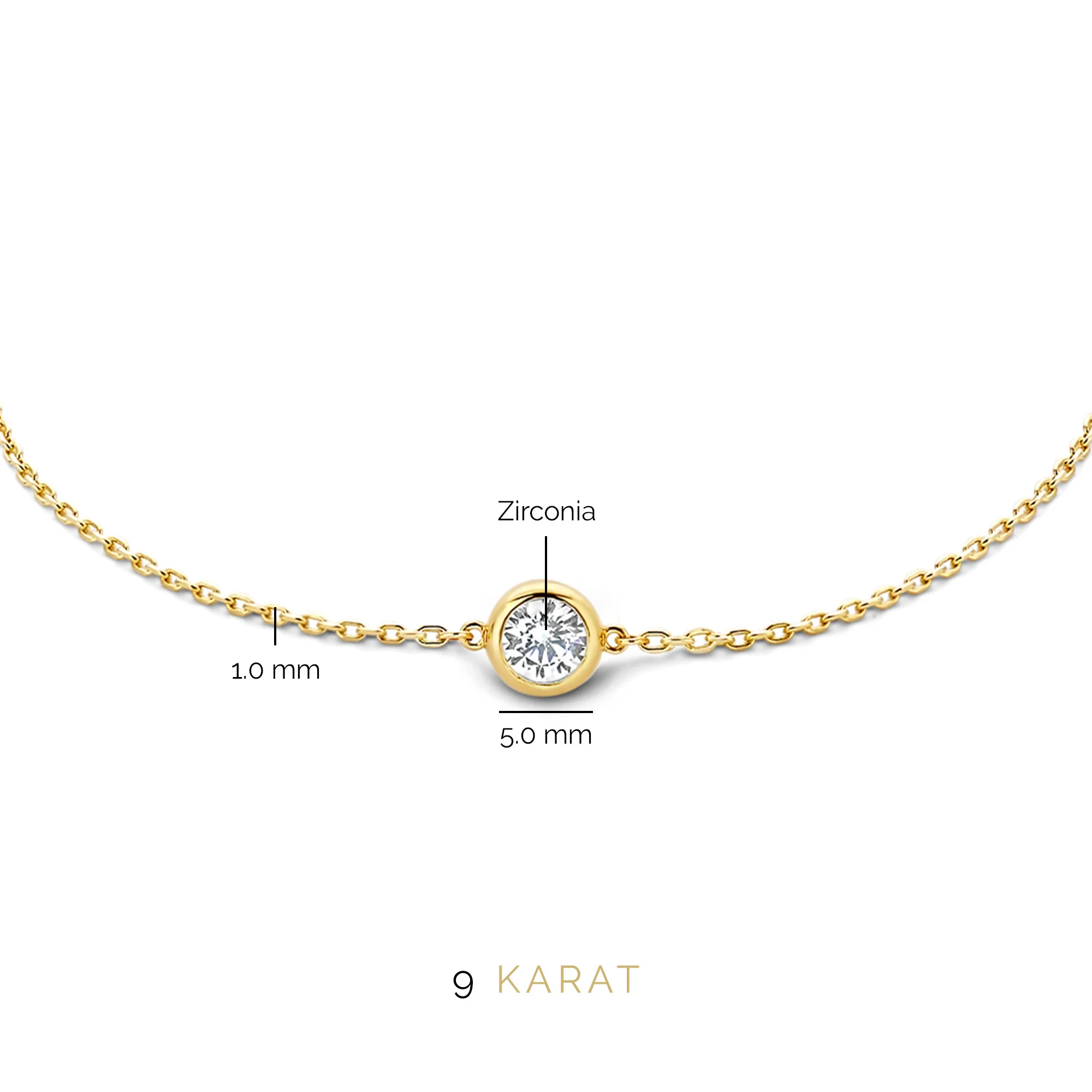 Beloro Jewels Monte Napoleone Lucilla 9 karaat armband BO320009 - Image 6