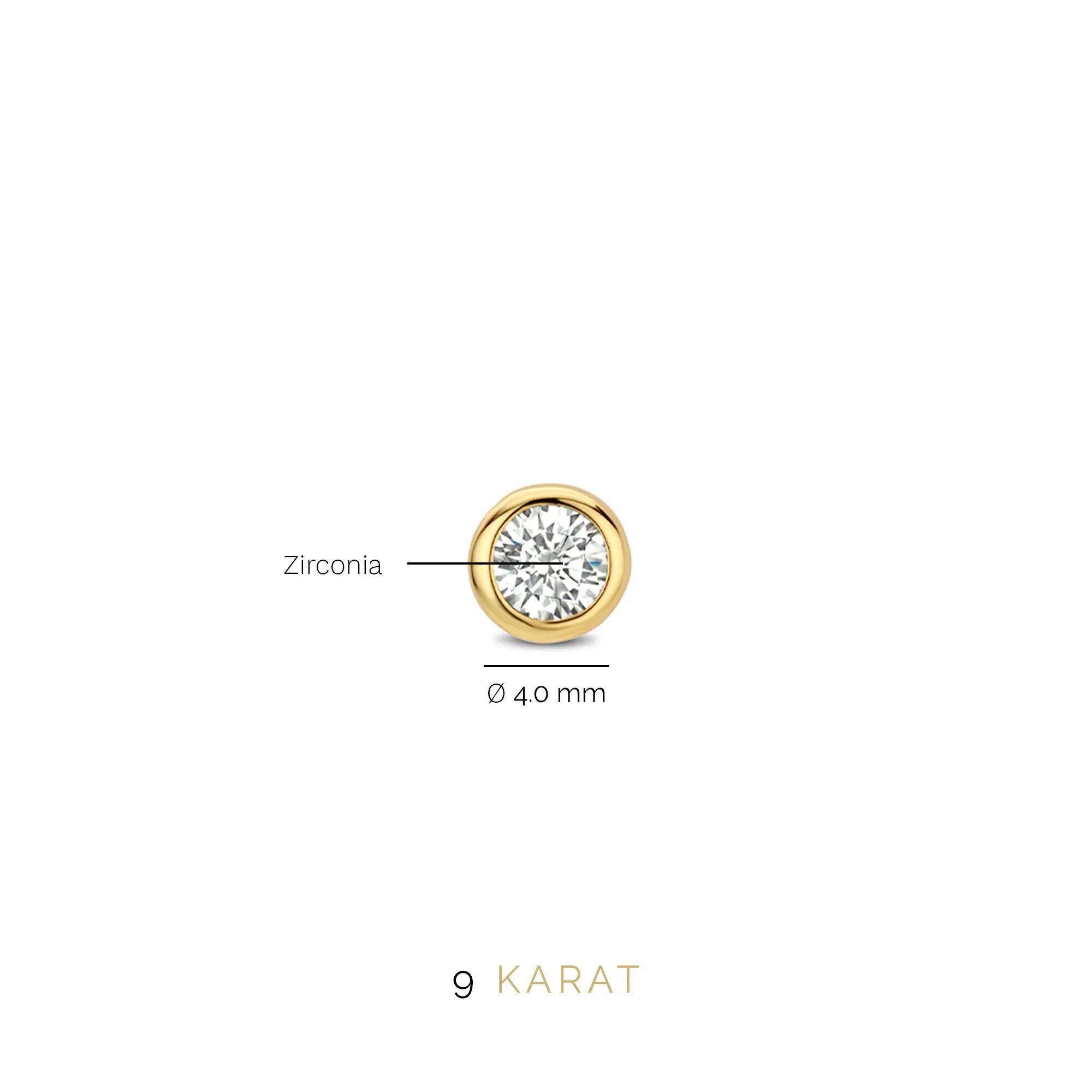 Beloro Jewels Monte Napoleone Lucilla 9 karaat oorknoppen BO360012 - Image 5