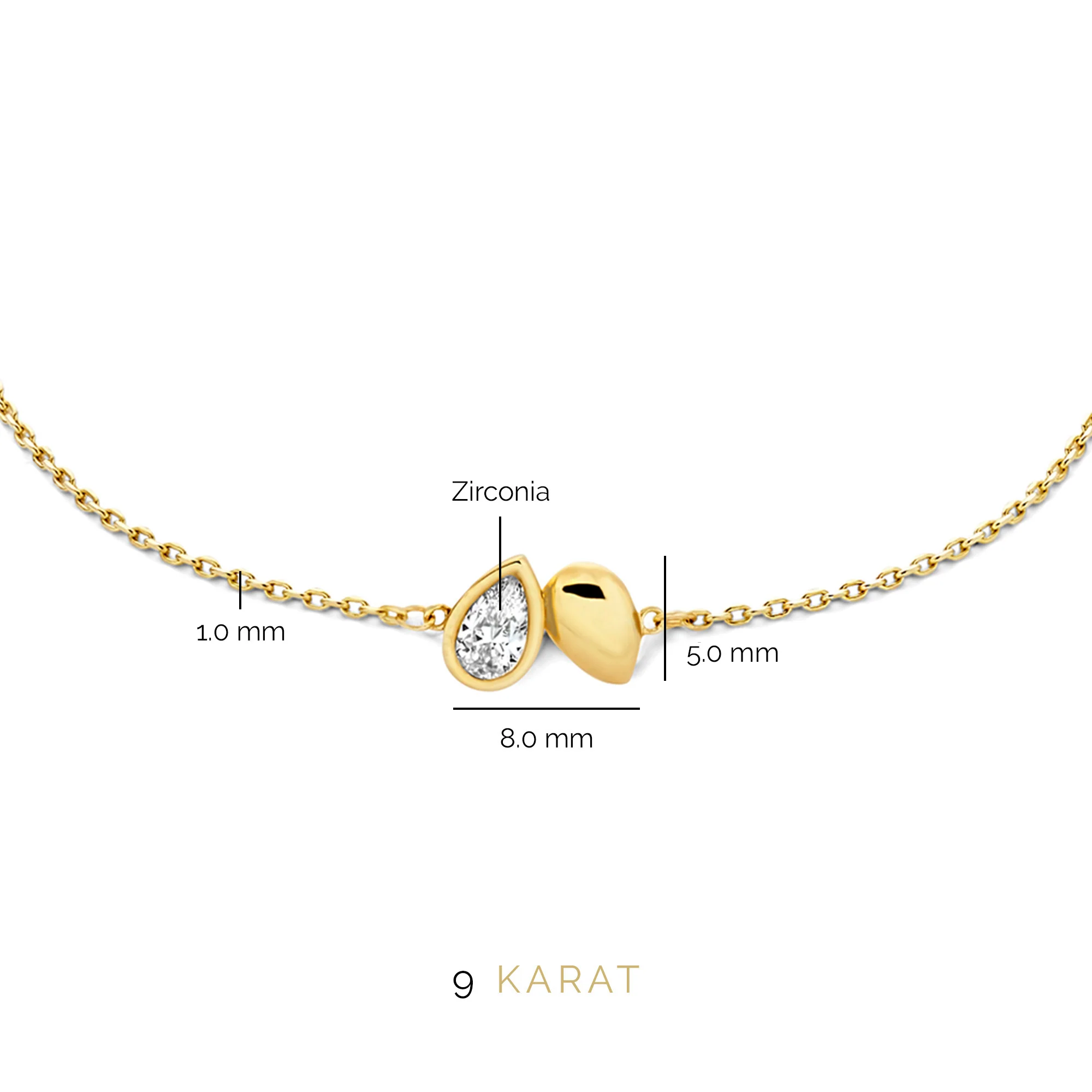 Beloro Jewels Monte Napoleone Natalia 9 karaat armband BO320012 - Image 6