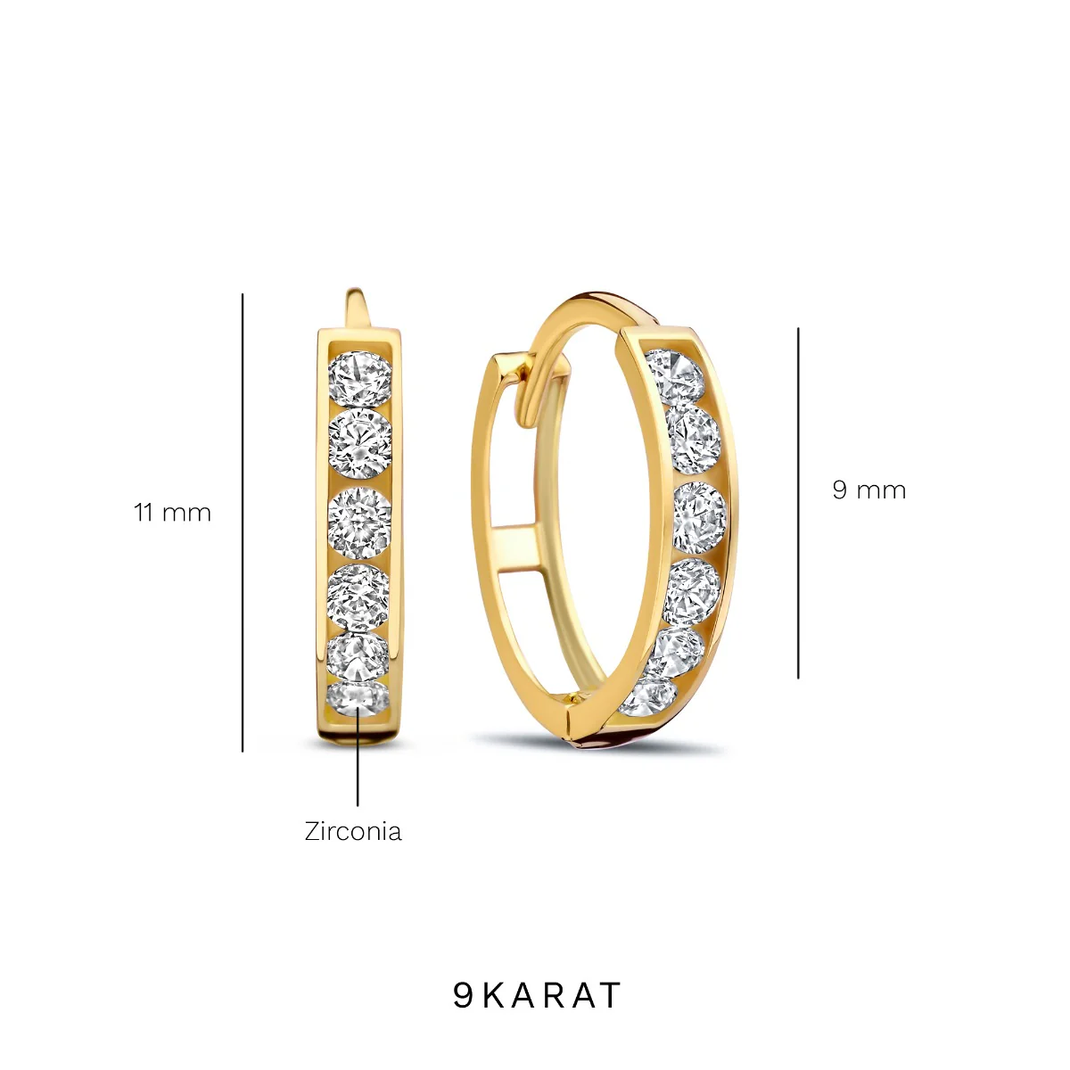 Beloro Jewels Monte Napoleone Stella 9 karaat oorringen BO360067 - Image 7