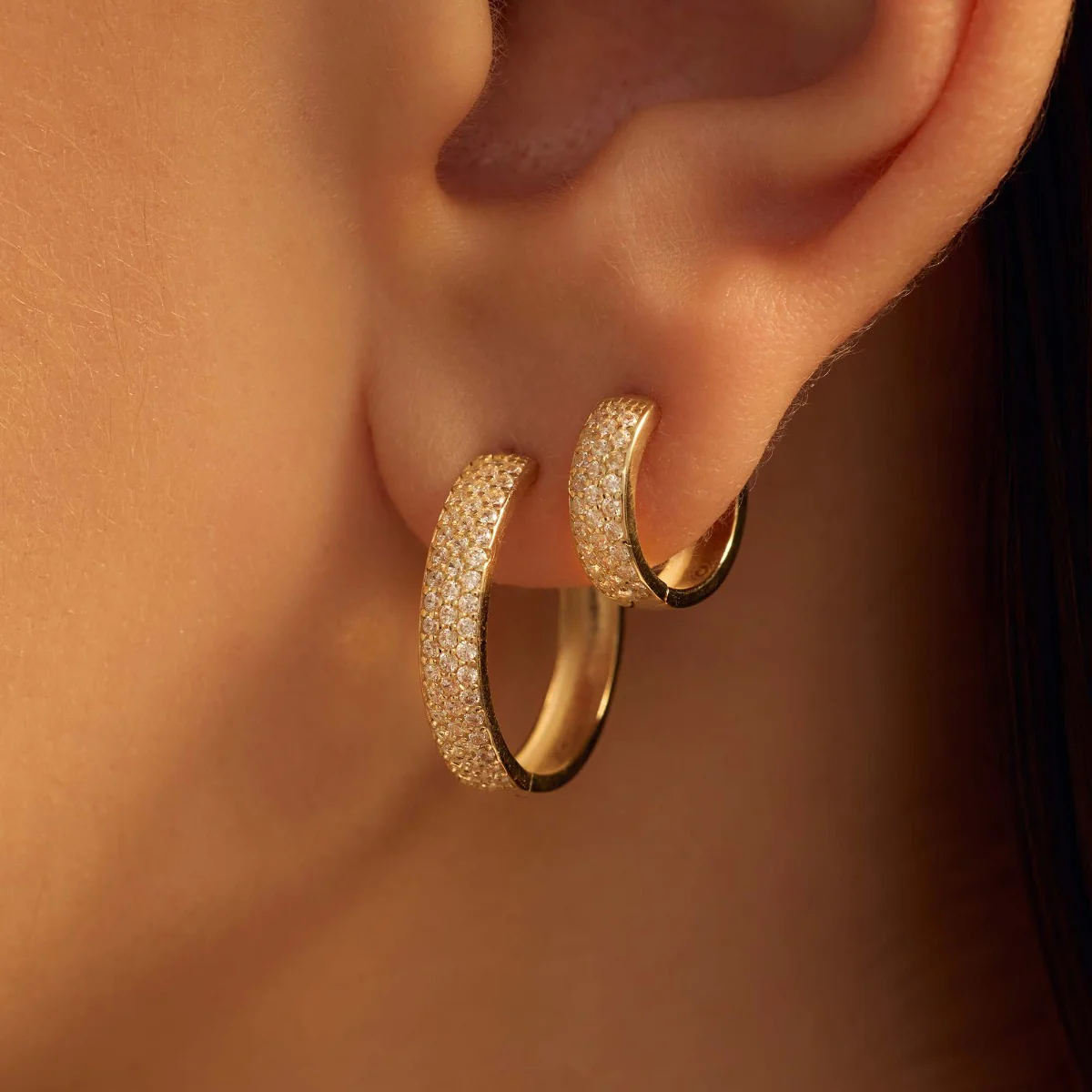 Beloro Jewels Monte Napoleone Stella 9 karaat oorringen met zirkonia BO360087 - Image 3