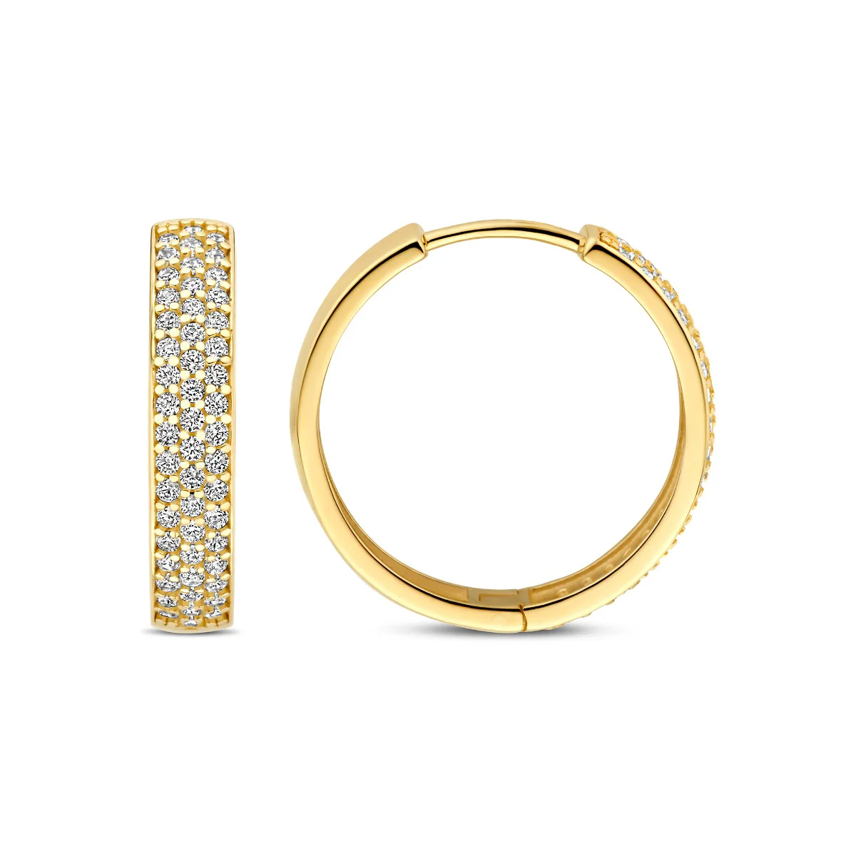 Beloro Jewels Monte Napoleone Stella 9 karaat oorringen met zirkonia BO360087 - Image 4