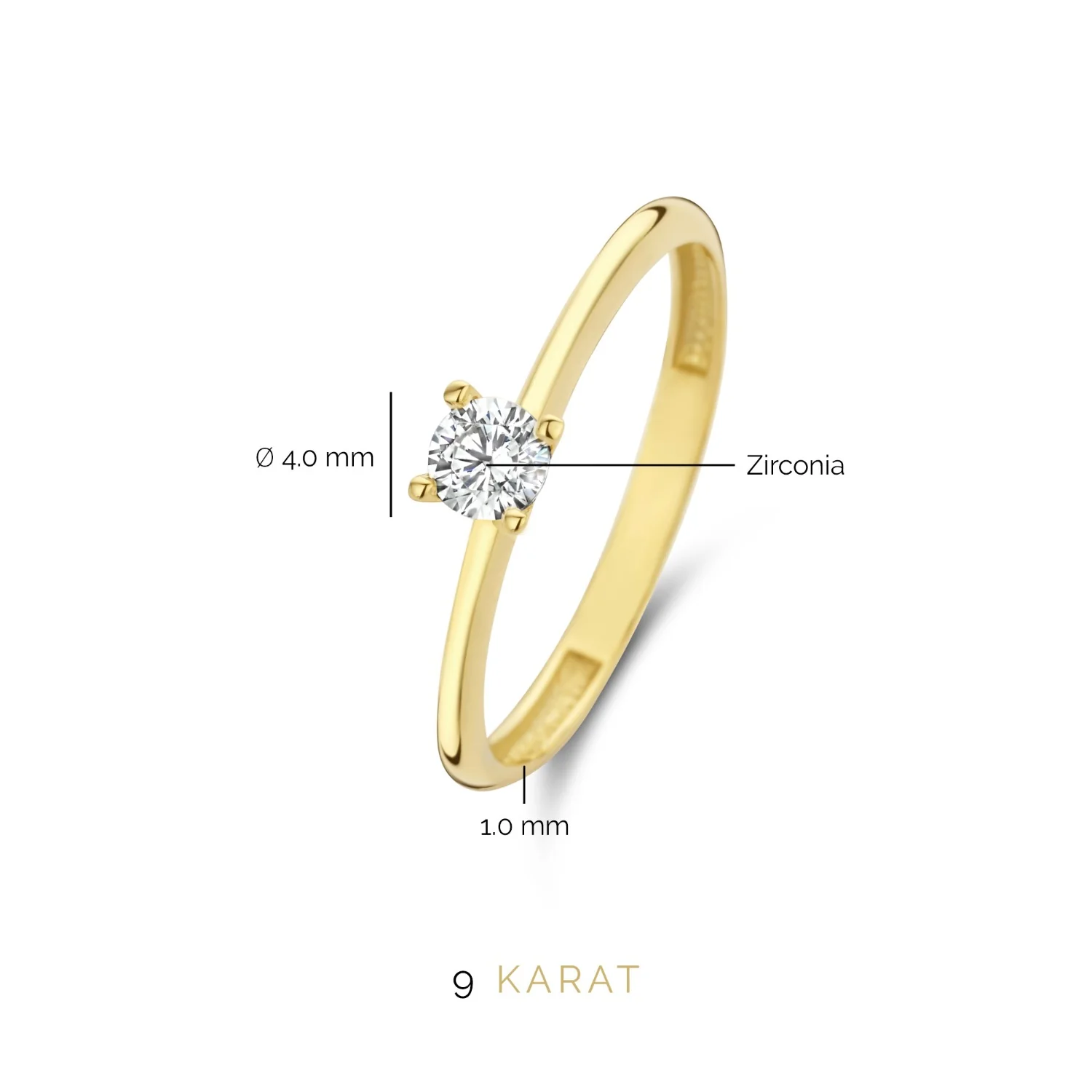 Beloro Jewels Monte Napoleone Stella 9 karaat ring BO330002-50 - Image 7
