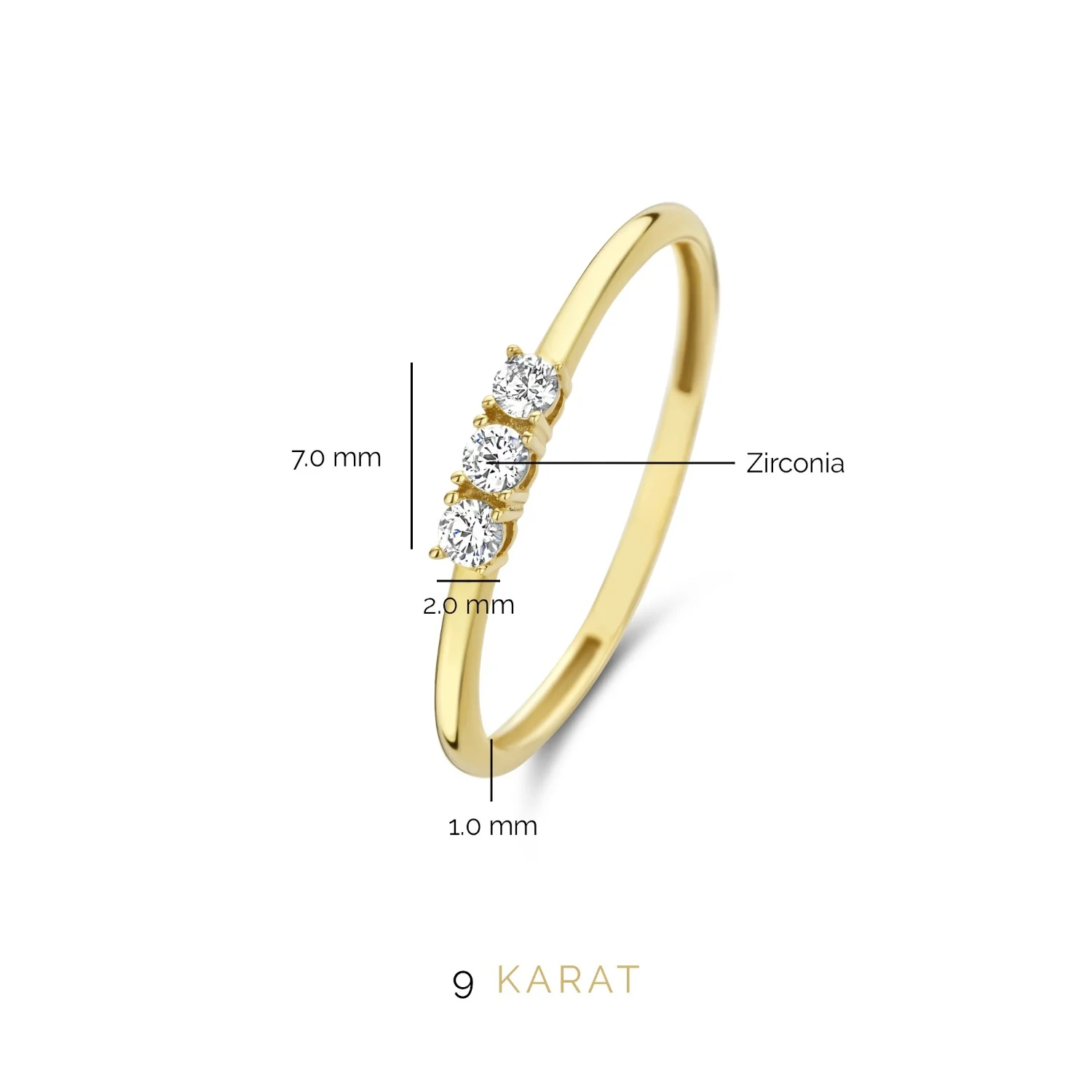 Beloro Jewels Monte Napoleone Stella 9 karaat ring BO330003-56 - Image 8