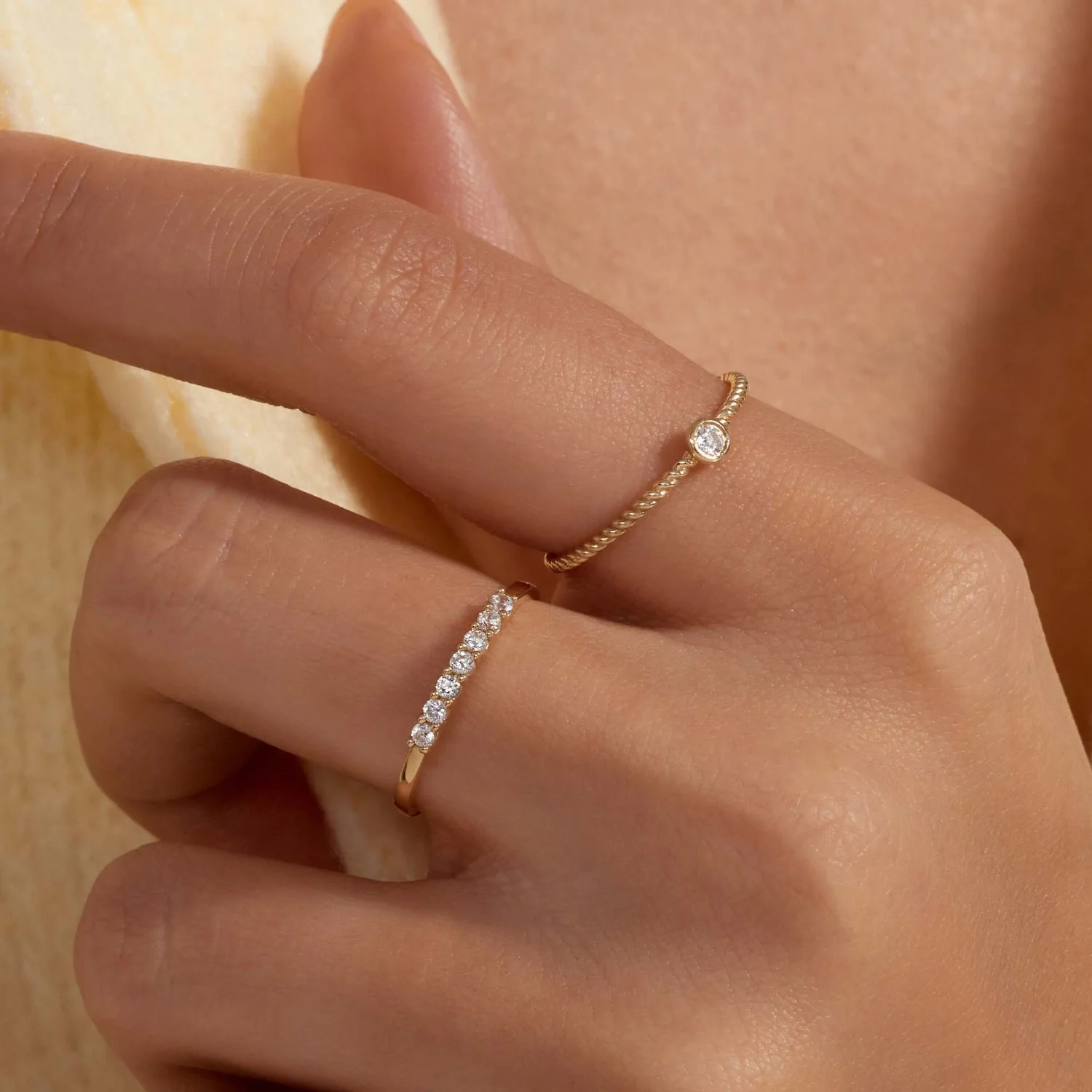Beloro Jewels Monte Napoleone Stella 9 karaat ring met zirconia stenen BO330054-56 - Image 4