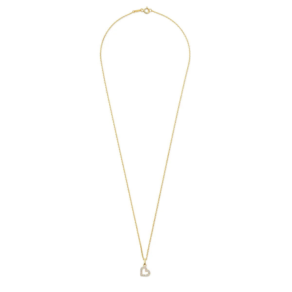 Beloro Jewels Monte Napoleone Valentina 9 karaat ketting met zirkonia BO340046 - Image 6