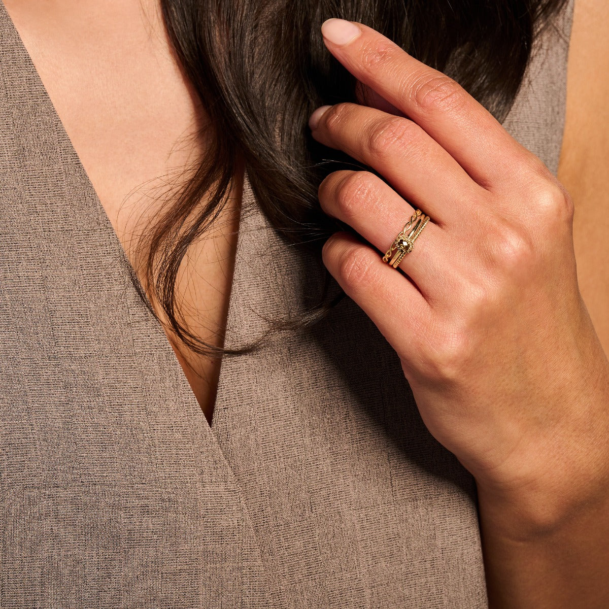 Blush 14 Karaat Gouden Ring 1196YGO/46 (Maat: 46) - Image 3
