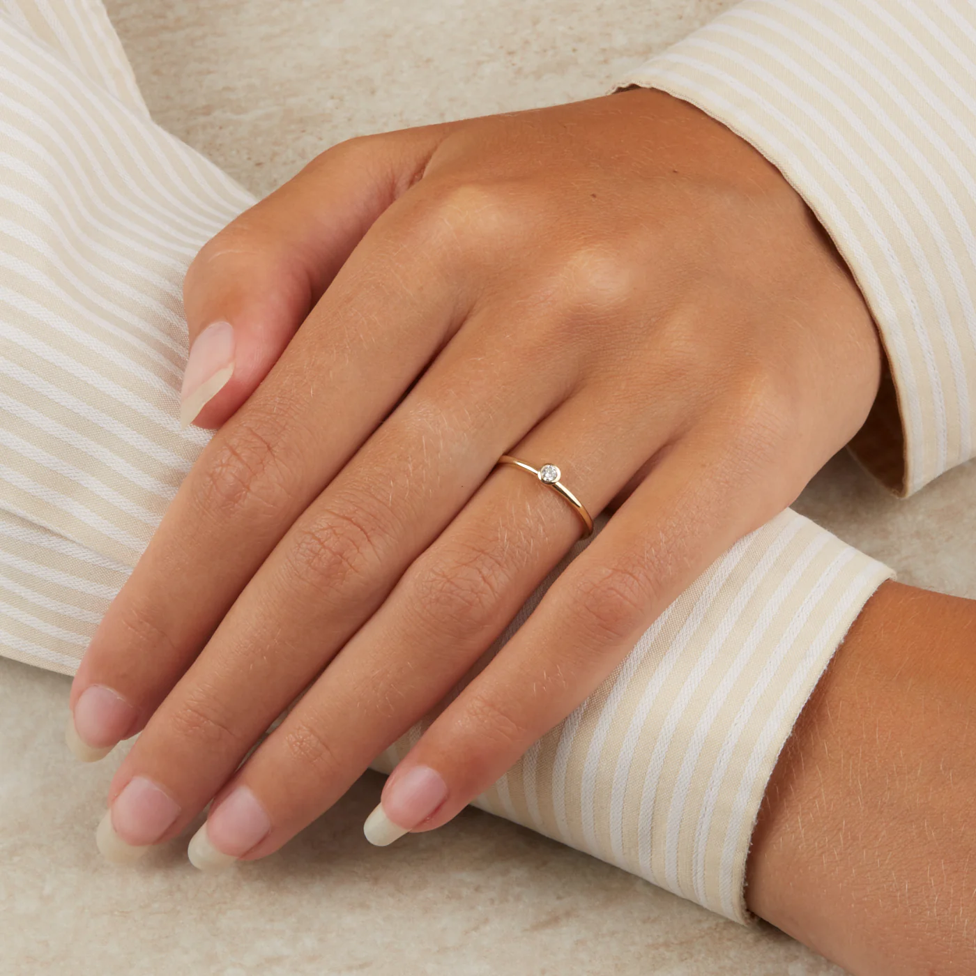 Blush 14 Karaat Gouden Ring1198YZI/46 (Maat: 46) - Image 2