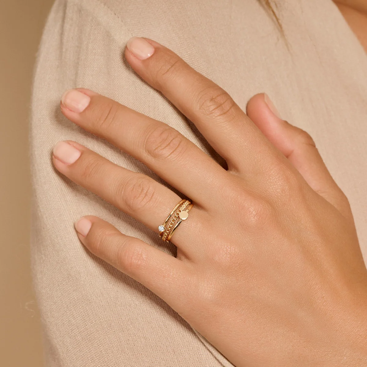 Blush 14 Karaat Gouden Ring1198YZI/46 (Maat: 46) - Image 4