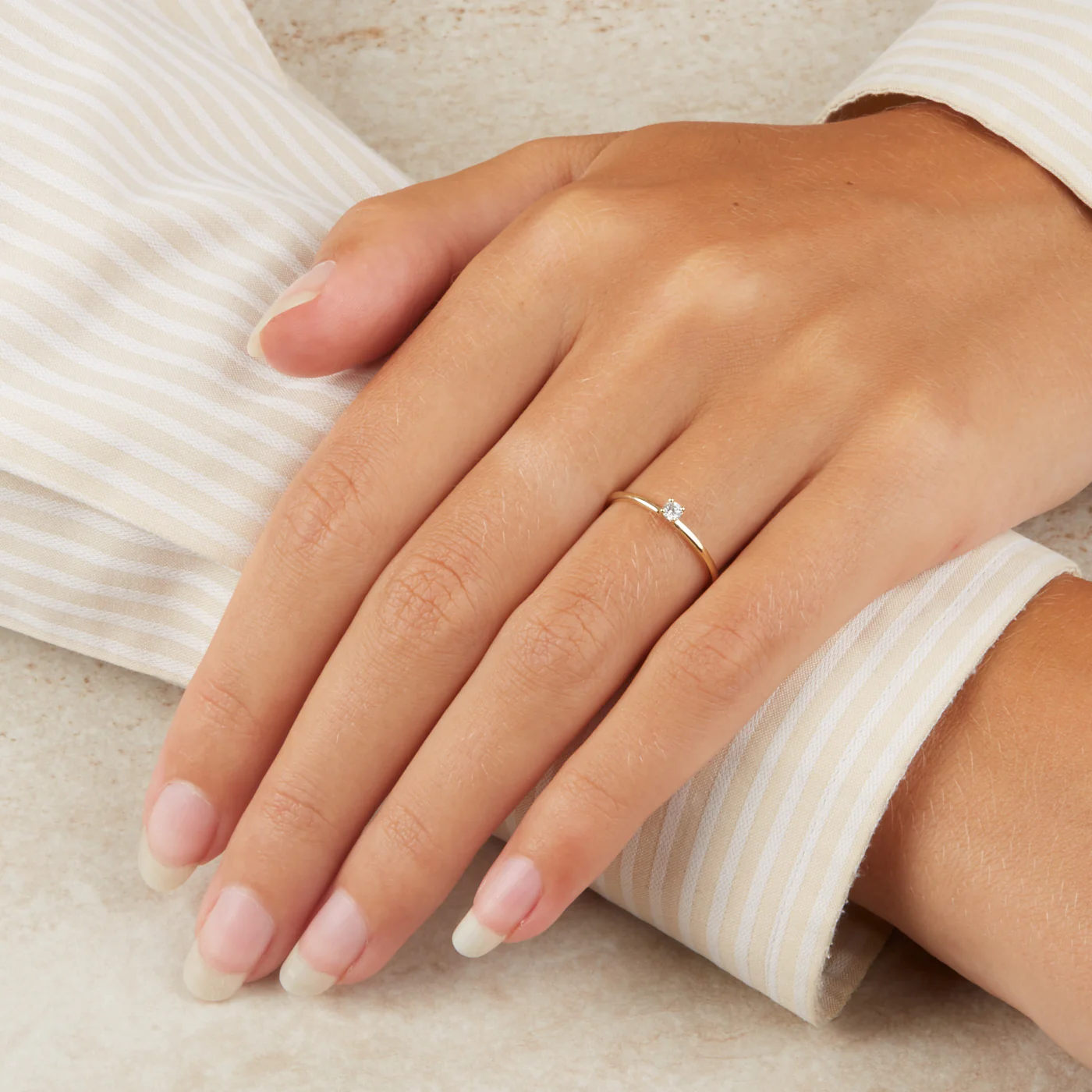 Blush 14 Karaat Gouden Ring1200YZI/46 (Maat: 46) - Image 2