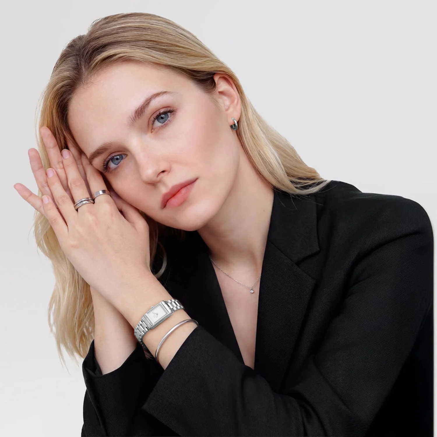 Daniel Wellington Bound Mini 3-Link Zilverkleurig Dameshorloge DW00100930 - Image 2