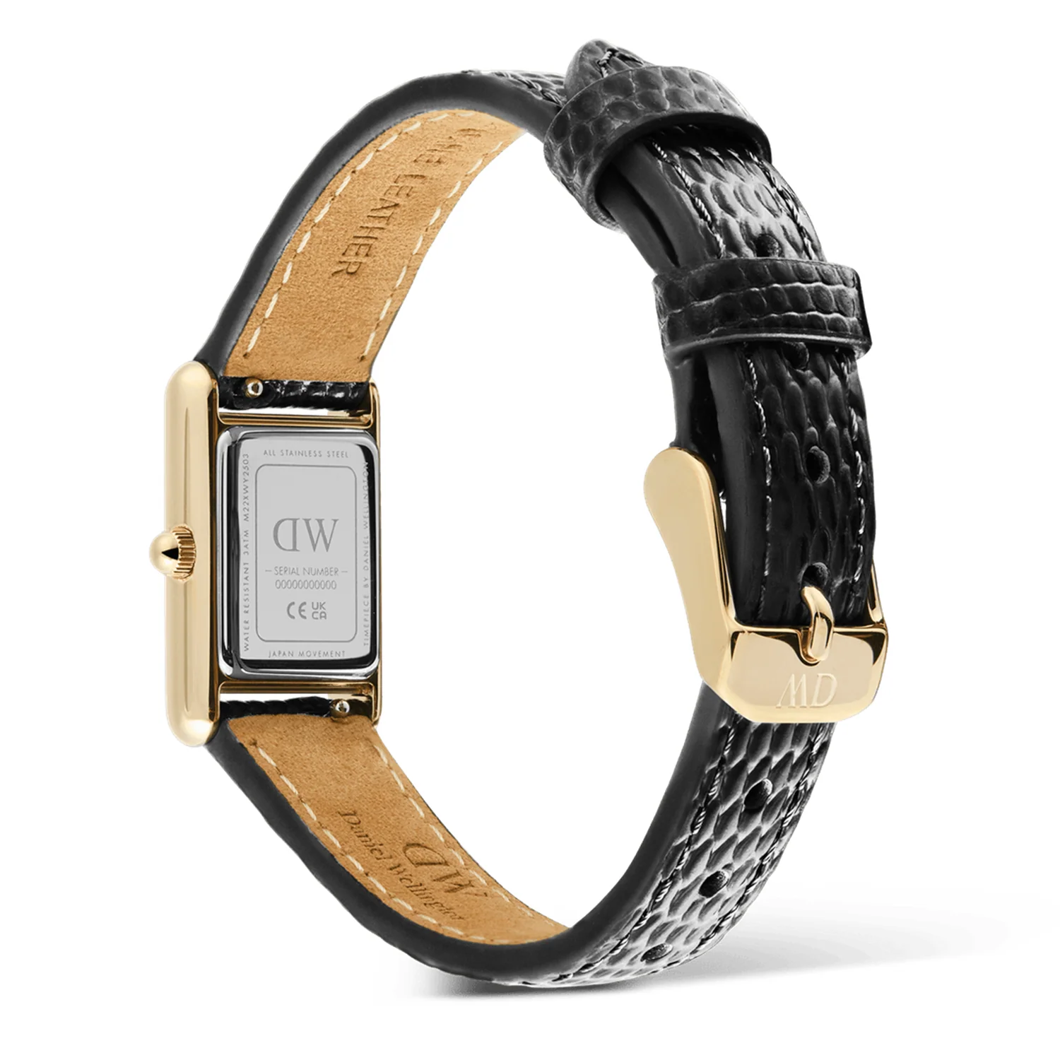 Daniel Wellington Bound Mini Black Lizard Goudkleurig Dameshorloge DW00100903 - Image 5