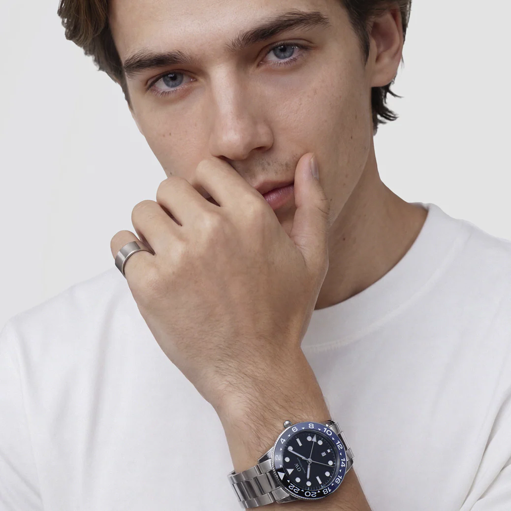 Daniel Wellington Iconic Link Zwart Blauwe Keramische Bezel Herenhorloge DW00100921 - Image 2