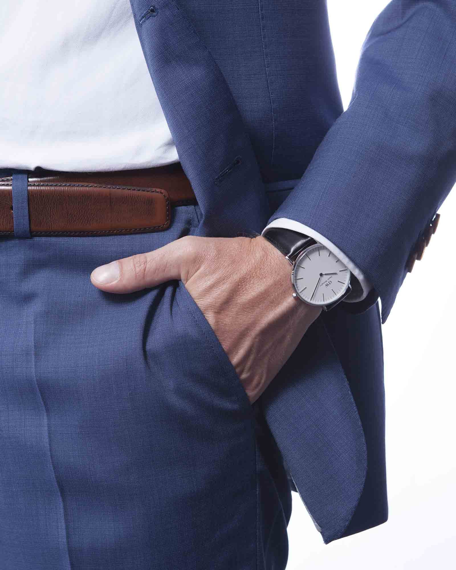 Daniel Wellington Herenhorloge En Zwarte Leren Kaarthouder Giftset DW00590019 - Image 2