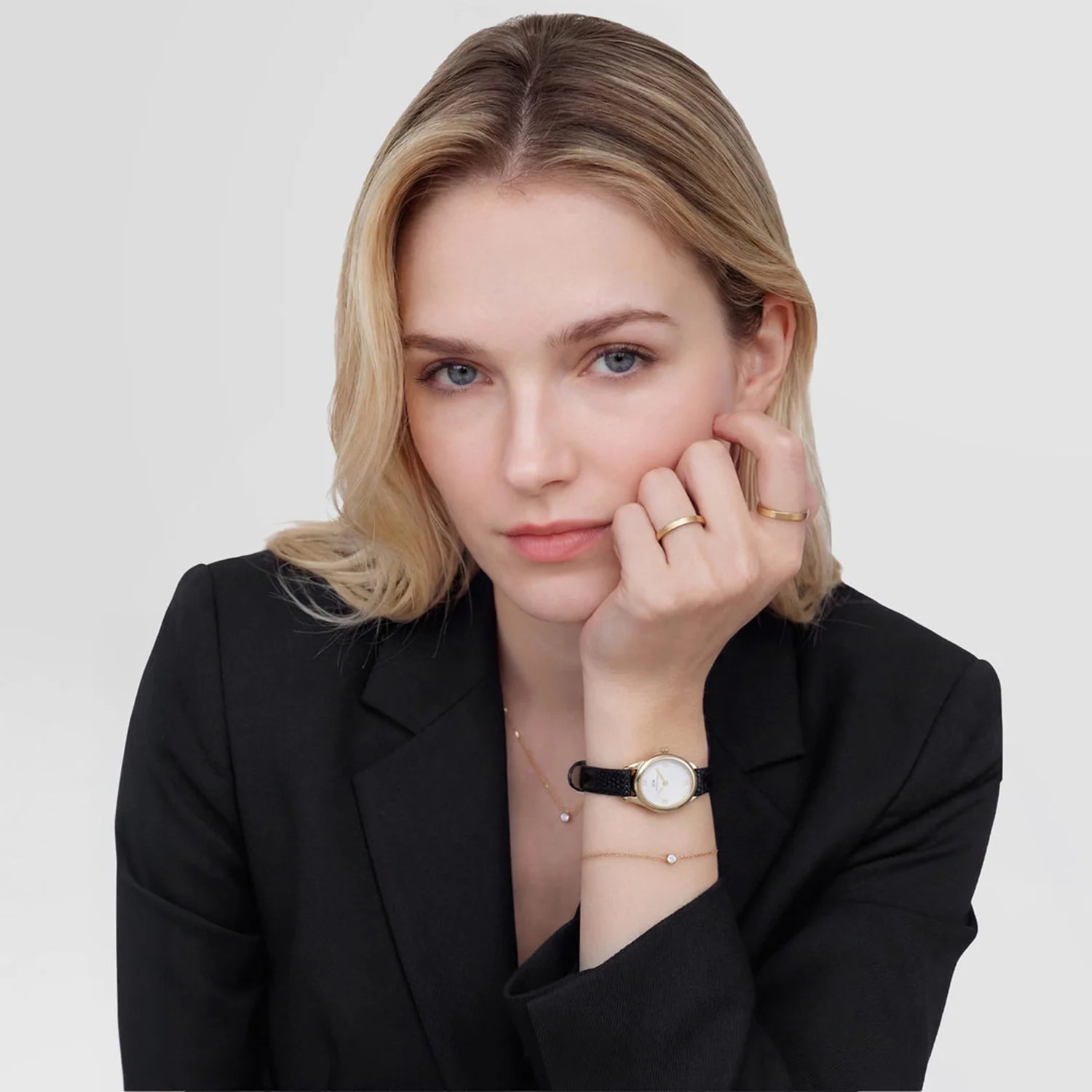 Daniel Wellington Ophelia Mini Black Lizard Goudkleurig Dameshorloge DW00100890 - Image 2