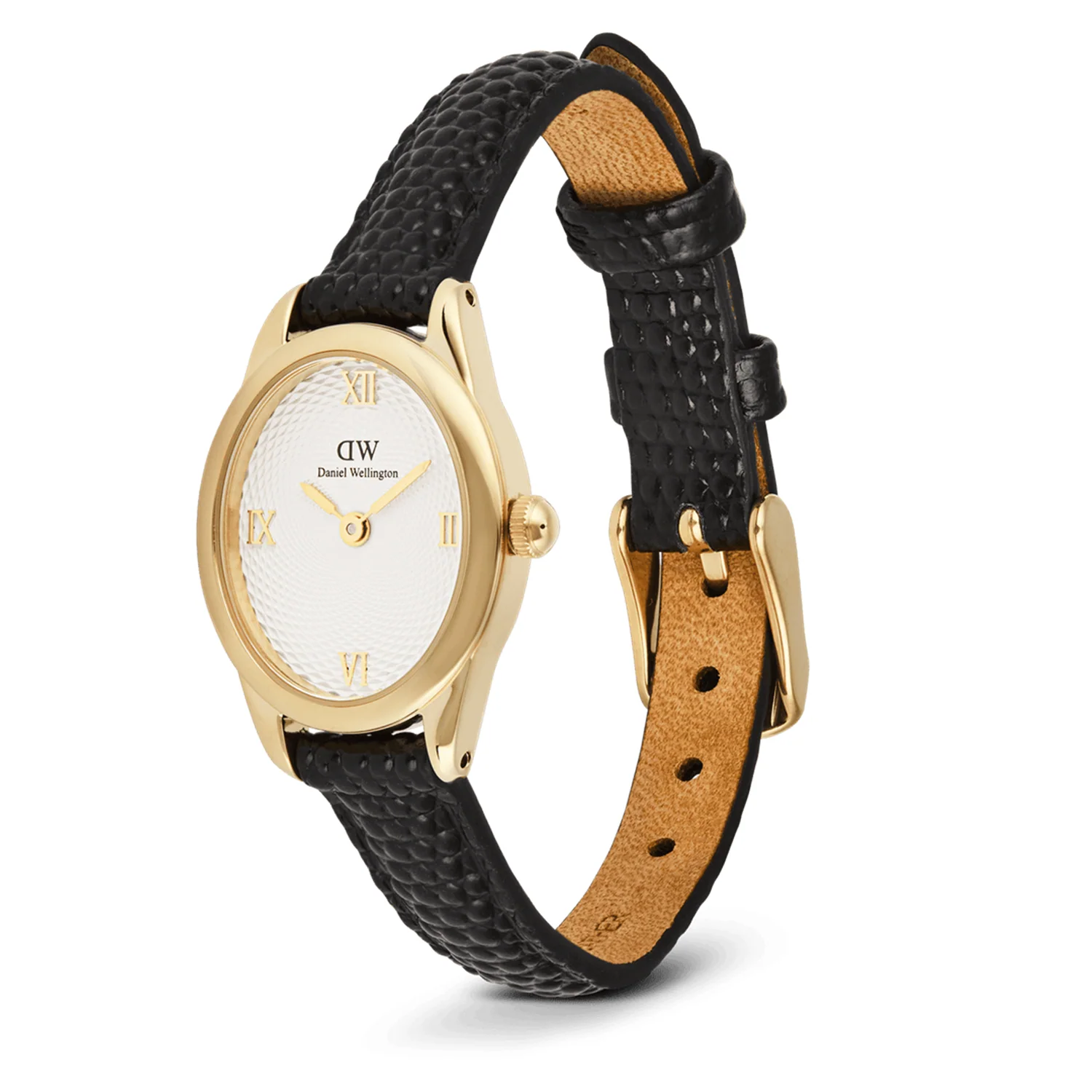 Daniel Wellington Ophelia Mini Black Lizard Goudkleurig Dameshorloge DW00100890 - Image 4