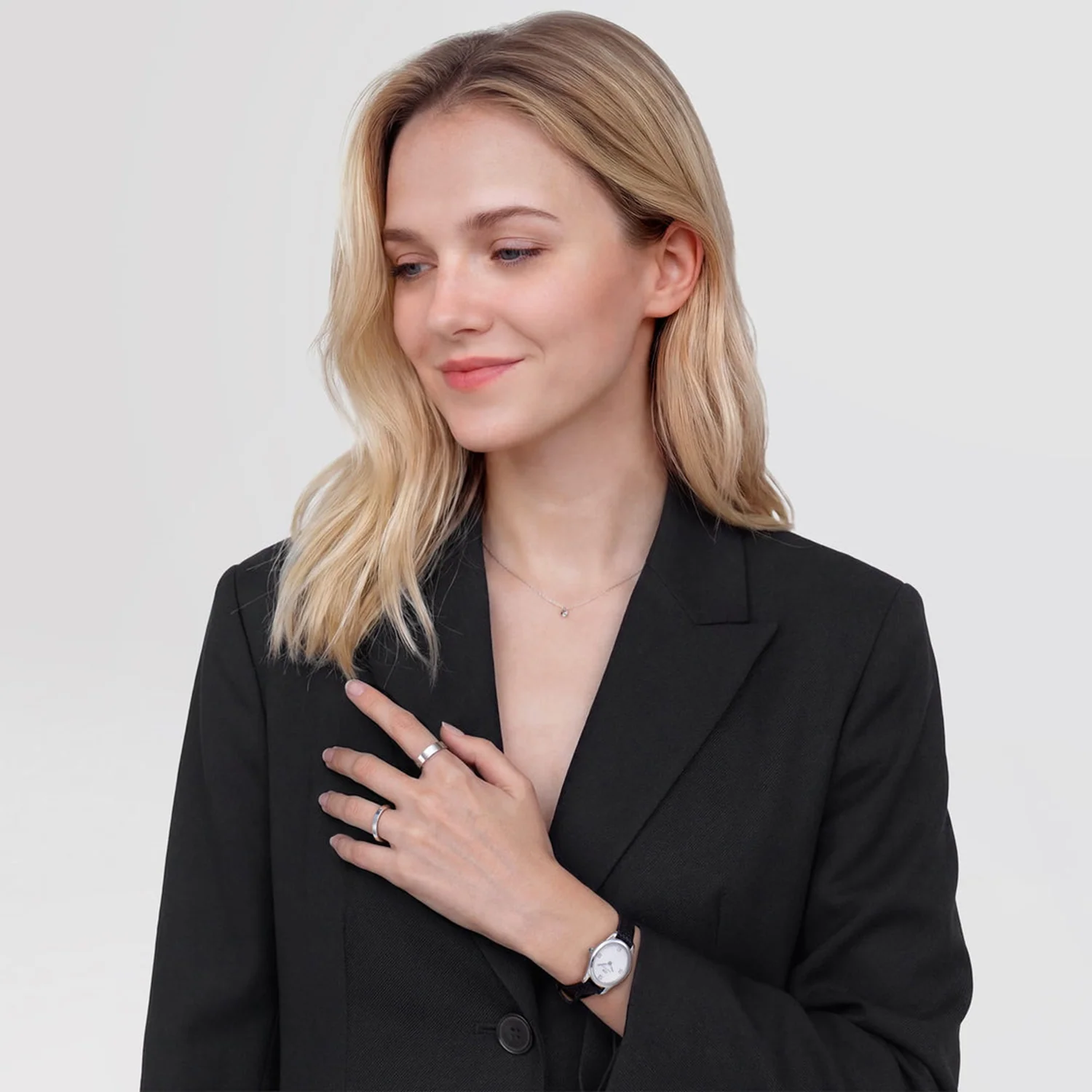 Daniel Wellington Ophelia Mini Black Lizard Zilverkleurig Dameshorloge DW00100887 - Image 2