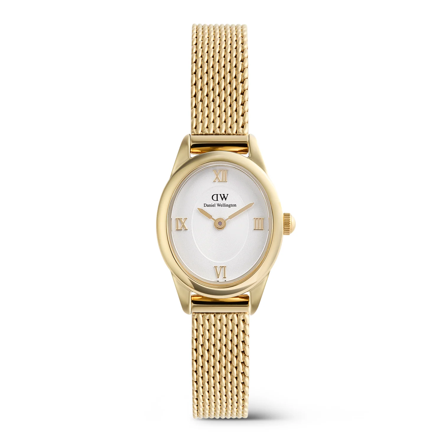 Daniel Wellington Ophelia Mini Mesh Witte Goudkleurige Dameshorloge DW00100939