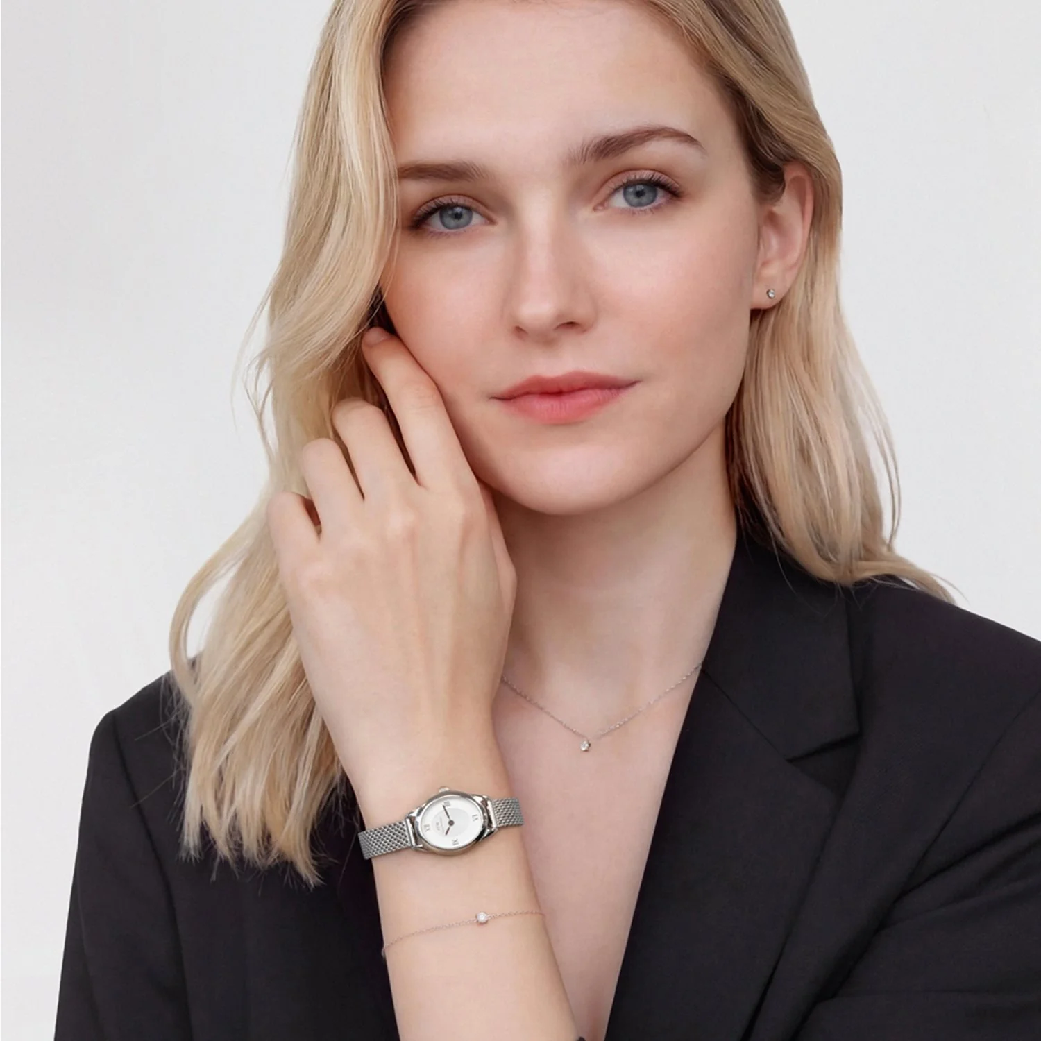 Daniel Wellington Ophelia Mini Mesh Witte Zilveren Dameshorloge DW00100938 - Image 2