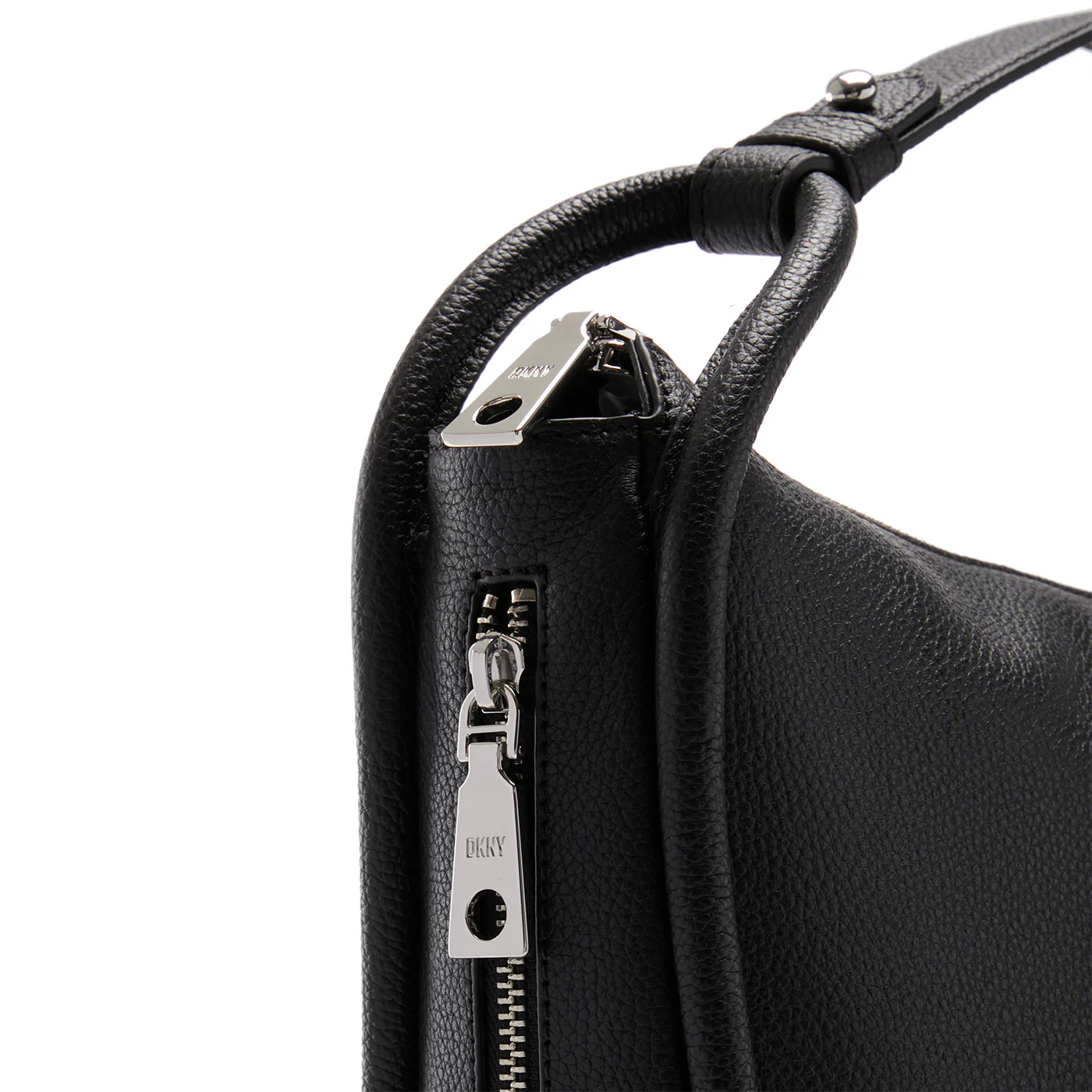DKNY Phoebe Black Leather Handbag R23CAU01-BSV - Image 5