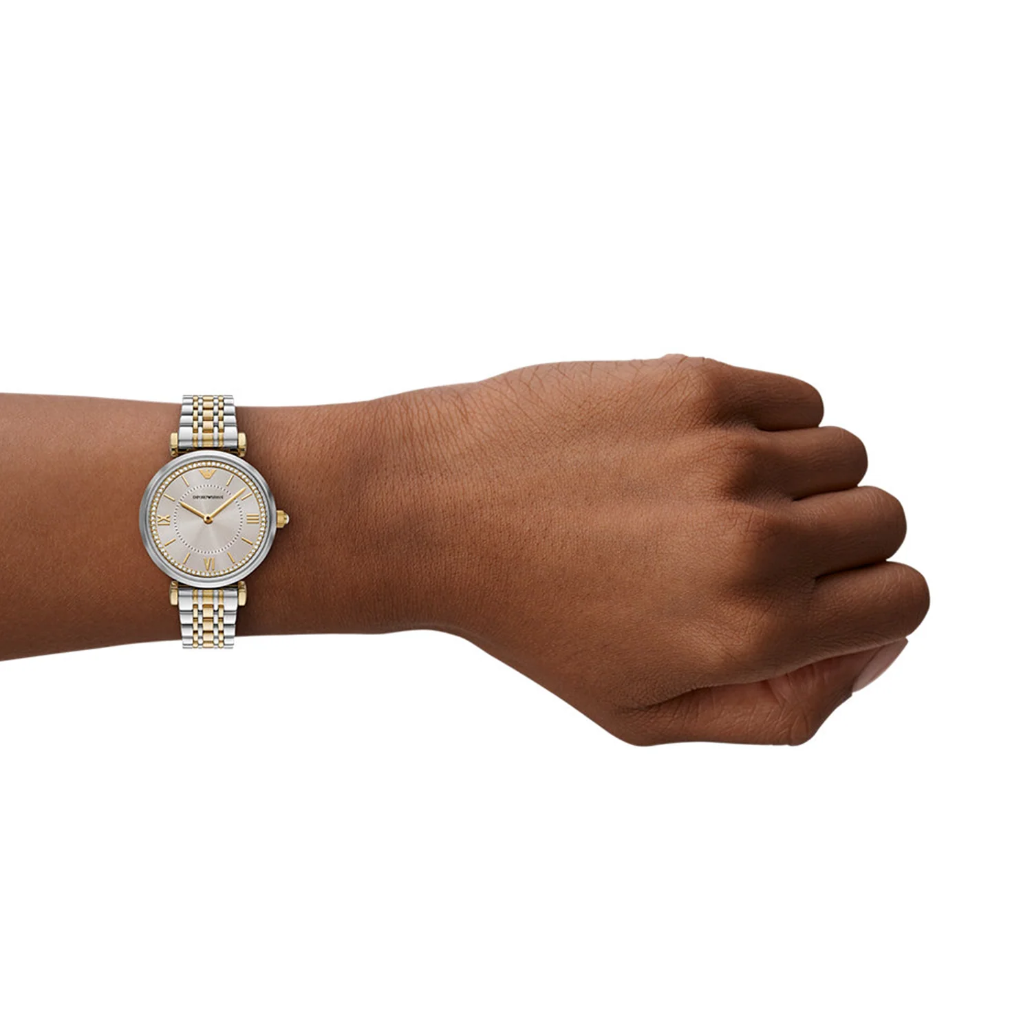 Emporio Armani Silver and Gold Women's Watch AR11702 - Image 2