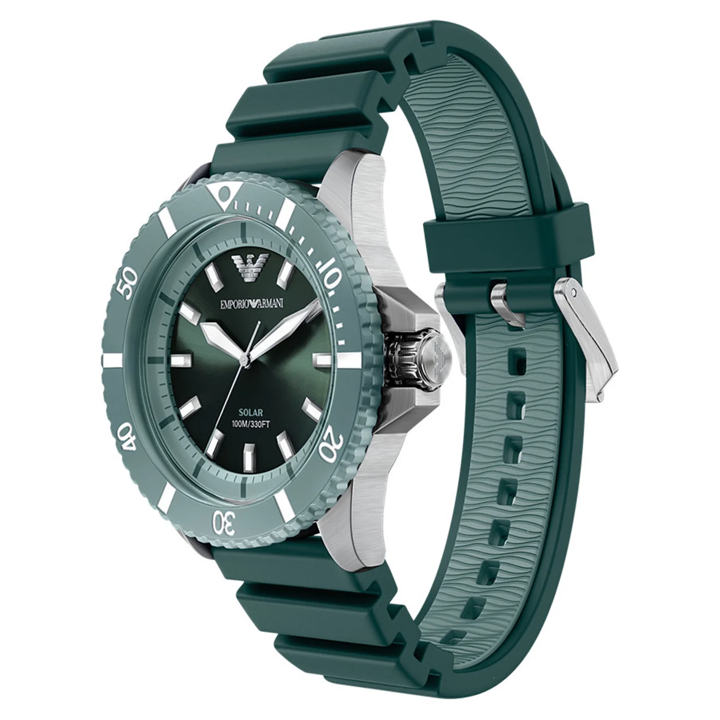 Emporio Armani World Explorer Green Dial Solar Watch AR11786 - Image 2
