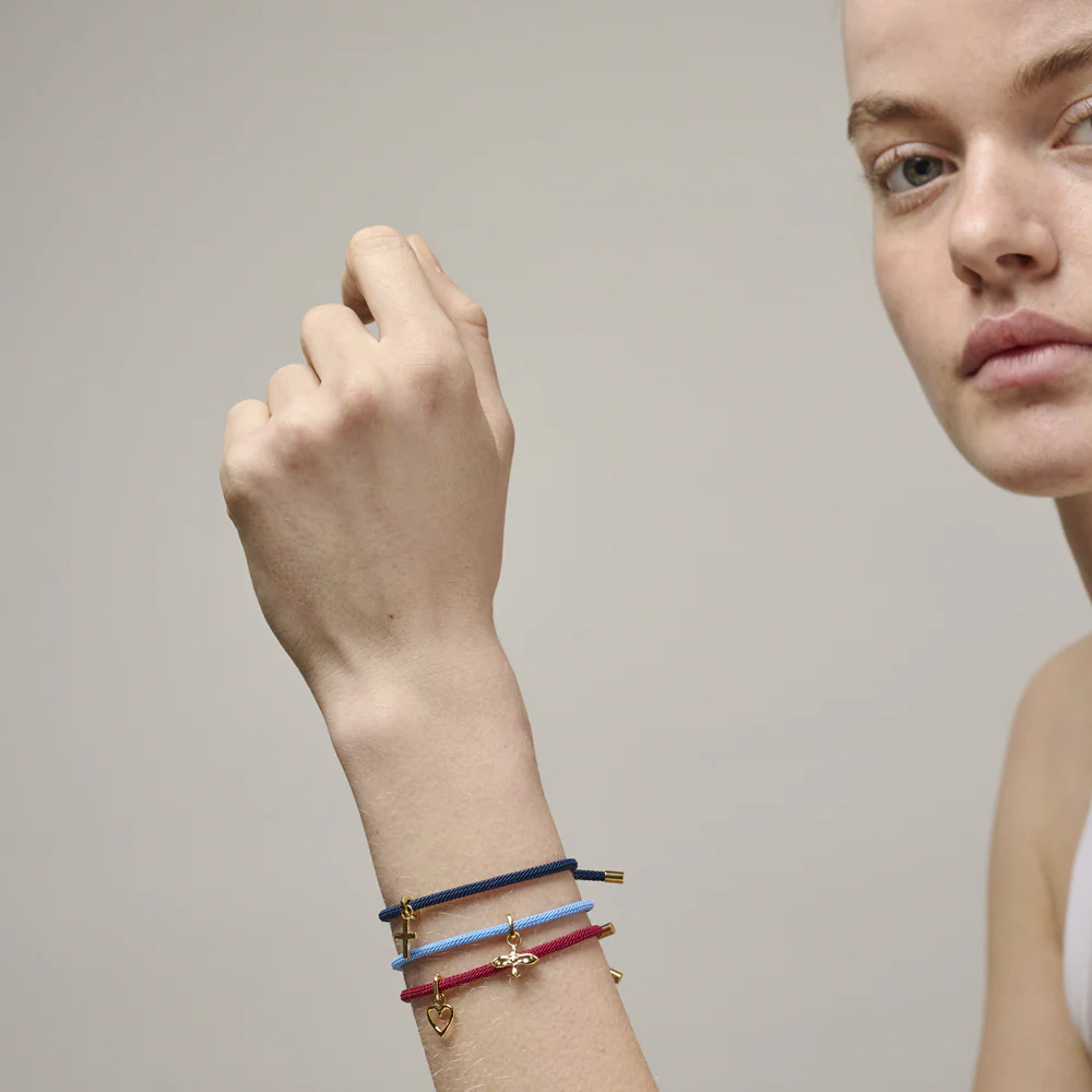 ENAMEL Copenhagen Color Cord Night Blue Bracelet B145G-NB - Image 3