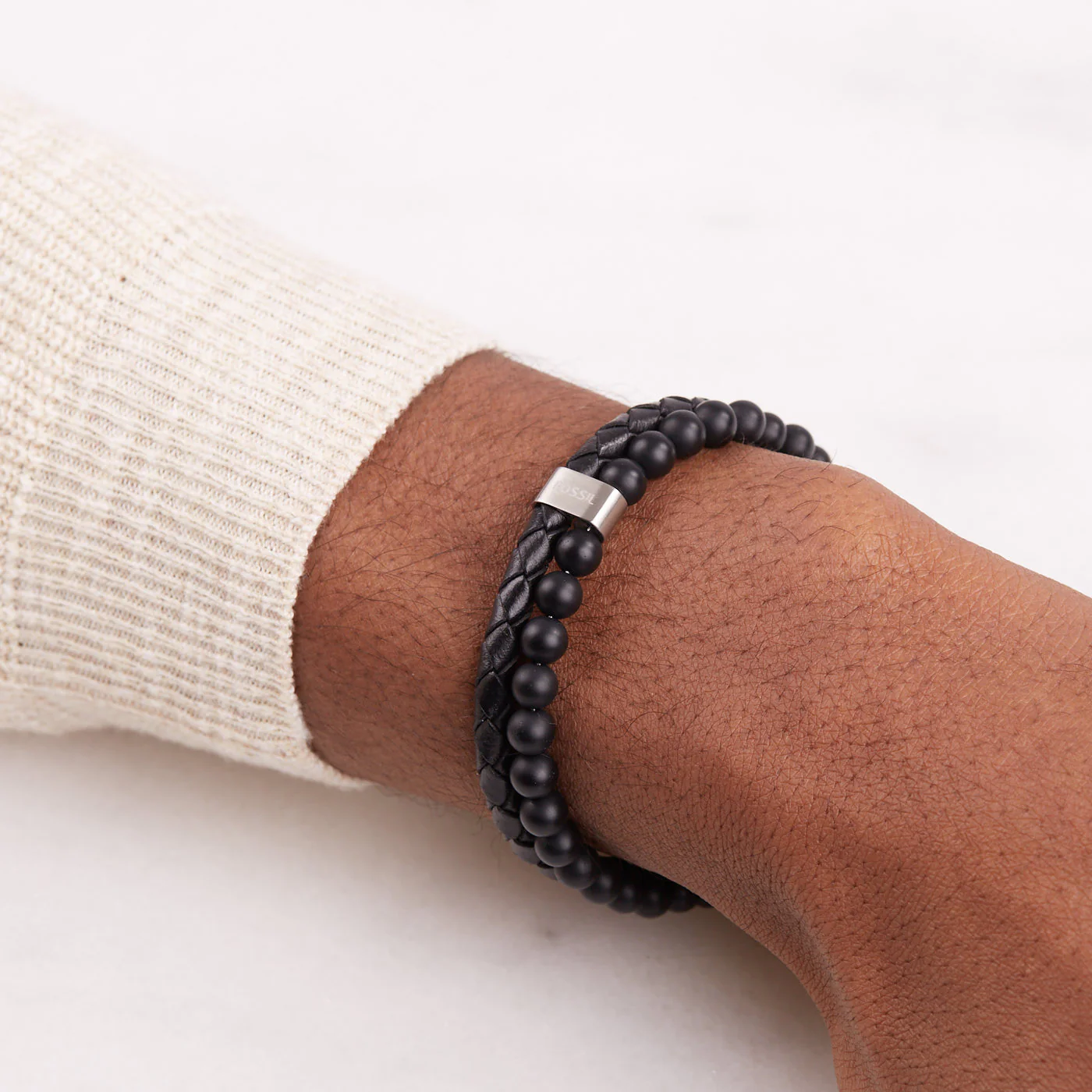 Fossil Townsman Leather Bracelet JF02763040 - Image 2