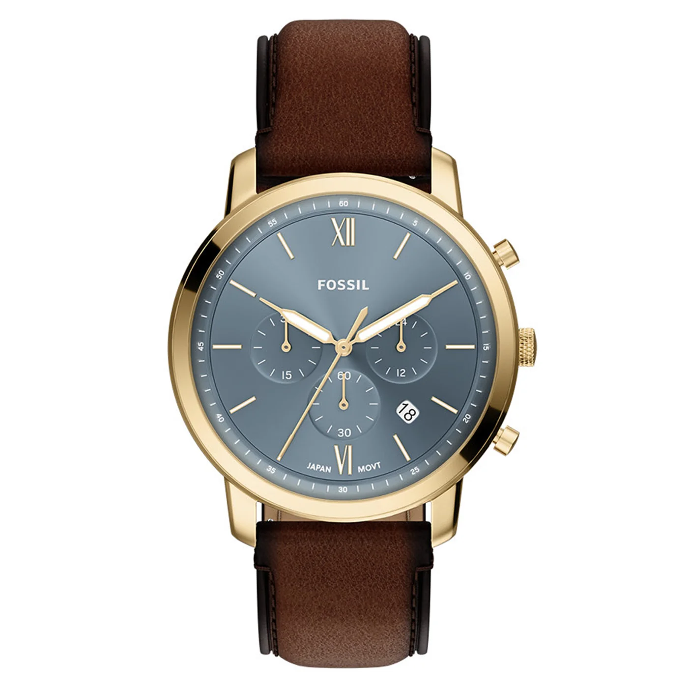 Fossil Neutra Round Blue Dial Watch FS6162