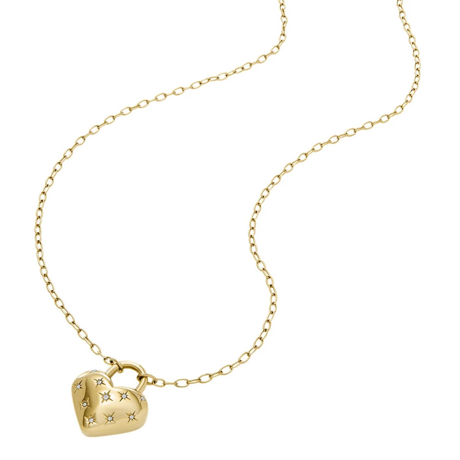 Fossil Sadie Gold Coloured Necklace JF04829710 - Image 3