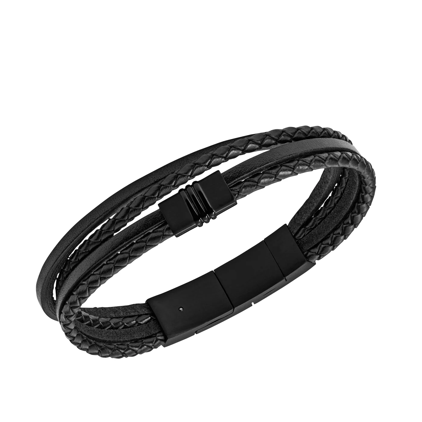 Fossil Vintage Casual Black Bracelet JF03098001 (Length: 17.50 - 19.00 cm) - Image 3