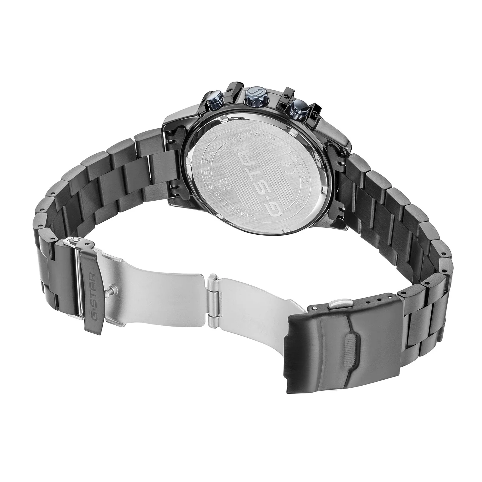 G-STAR Bend3D Zwart Herenhorloge met Blauwe Wijzerplaat GSW.505.05 - Image 4