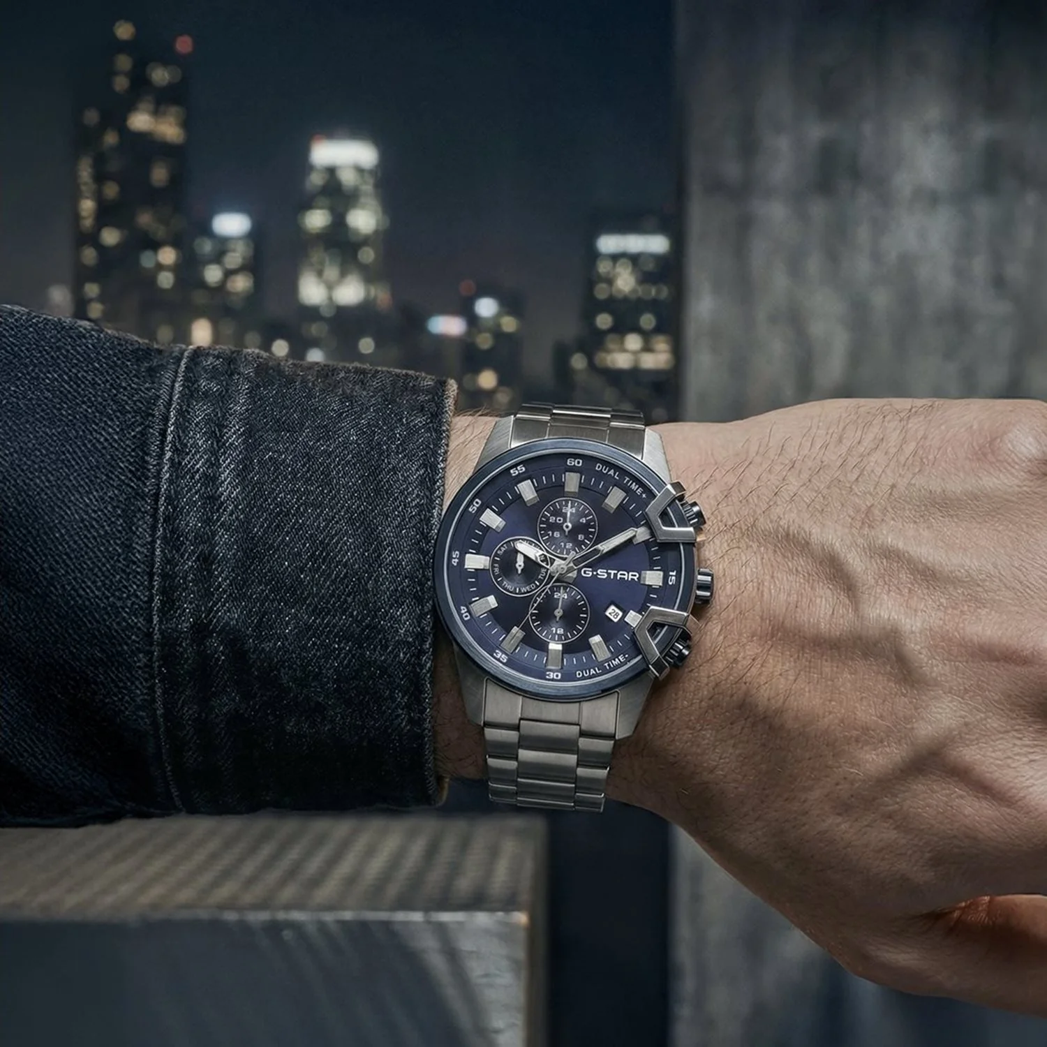 G-STAR Bend3D Blauw Multifunction Herenhorloge GSW.505.04 - Image 2