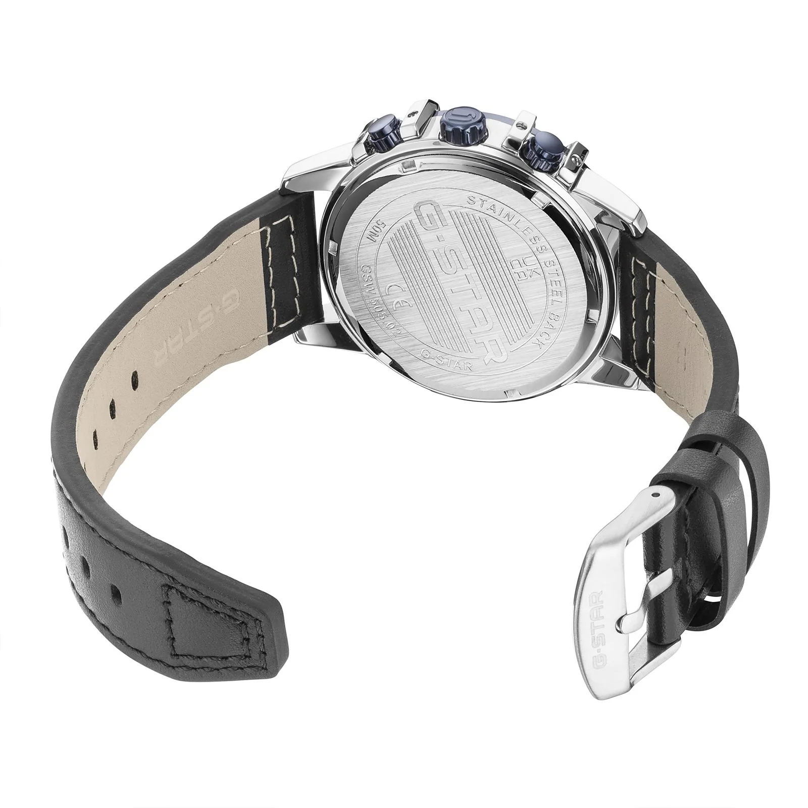 G-STAR Bend3D Blauw Zilverkleurig Herenhorloge GSW.505.02 - Image 4