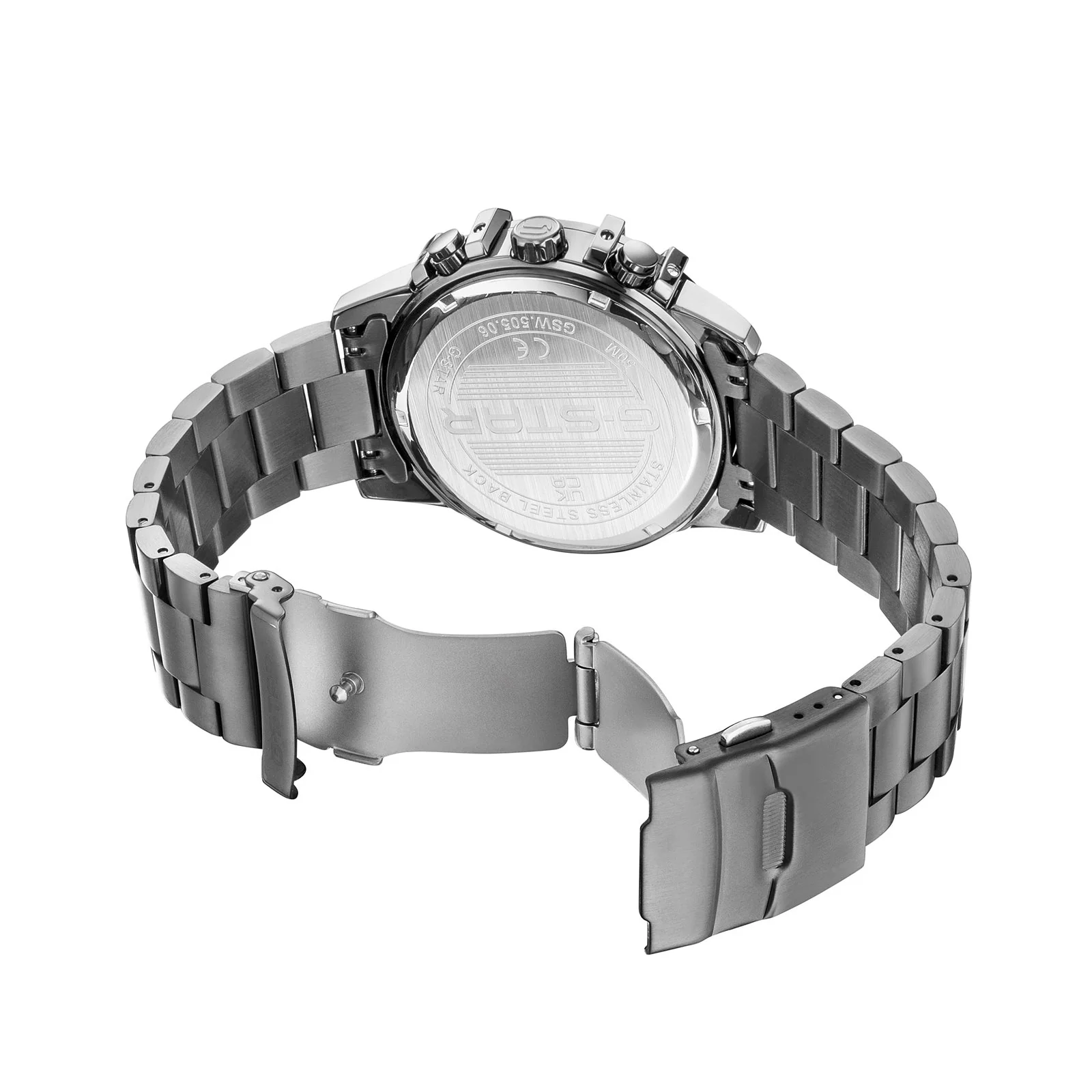 G-STAR Bend3D Lichtgunkleurig Stalen Herenhorloge GSW.505.06 - Image 4