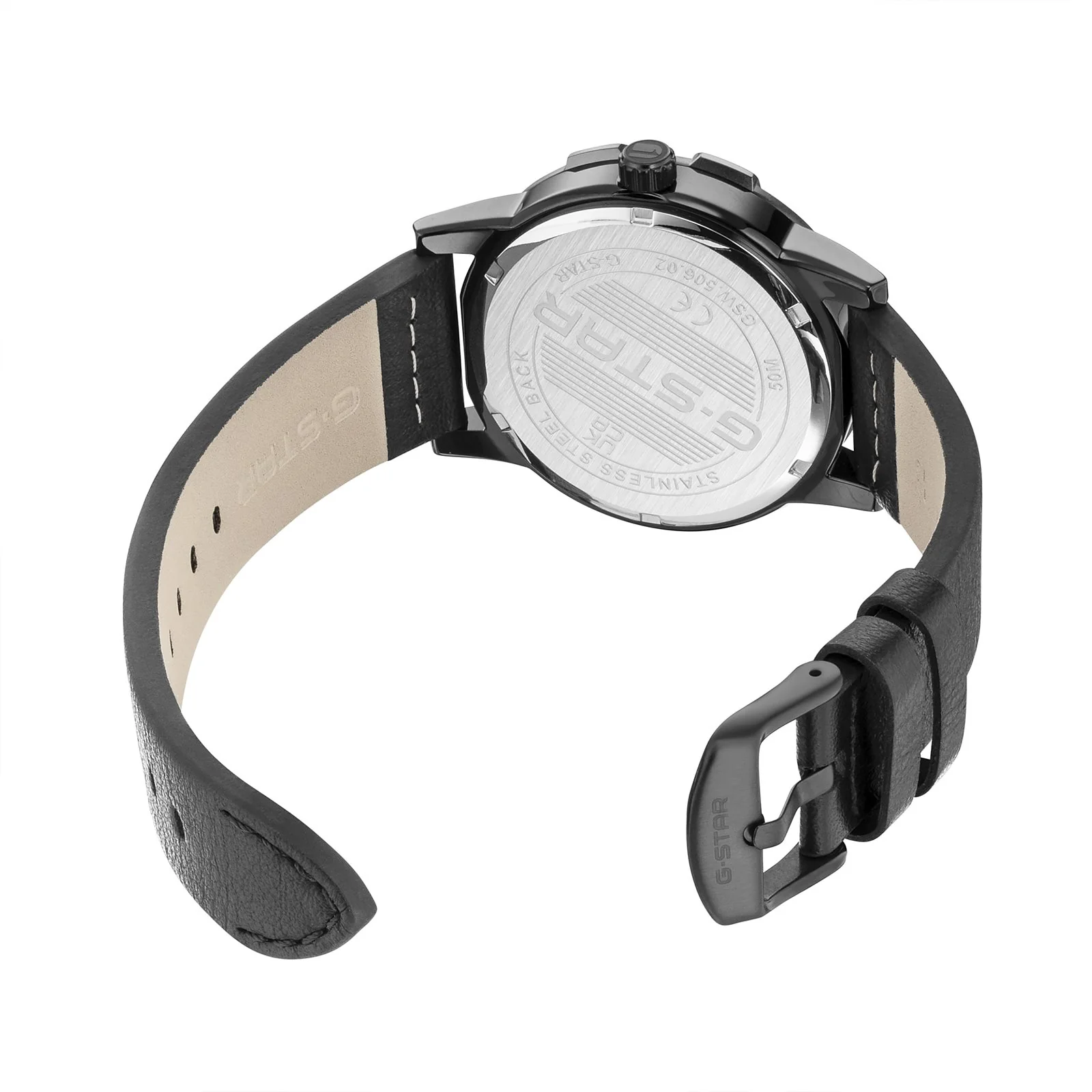 G-STAR Constructed Zwart Leren Herenhorloge GSW.506.02 - Image 4