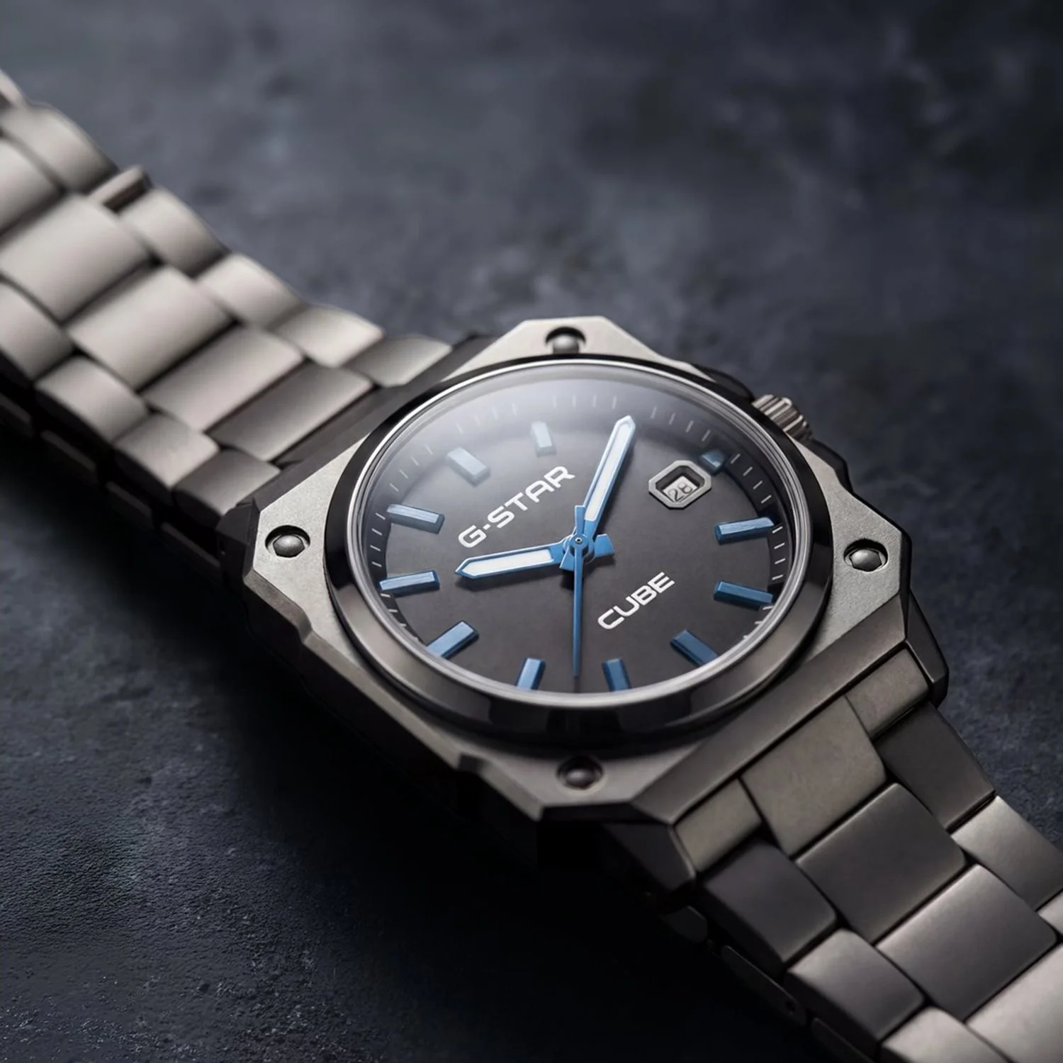 G-STAR Cube Gunkleurig Analoog Herenhorloge GSW.508.07 - Image 3