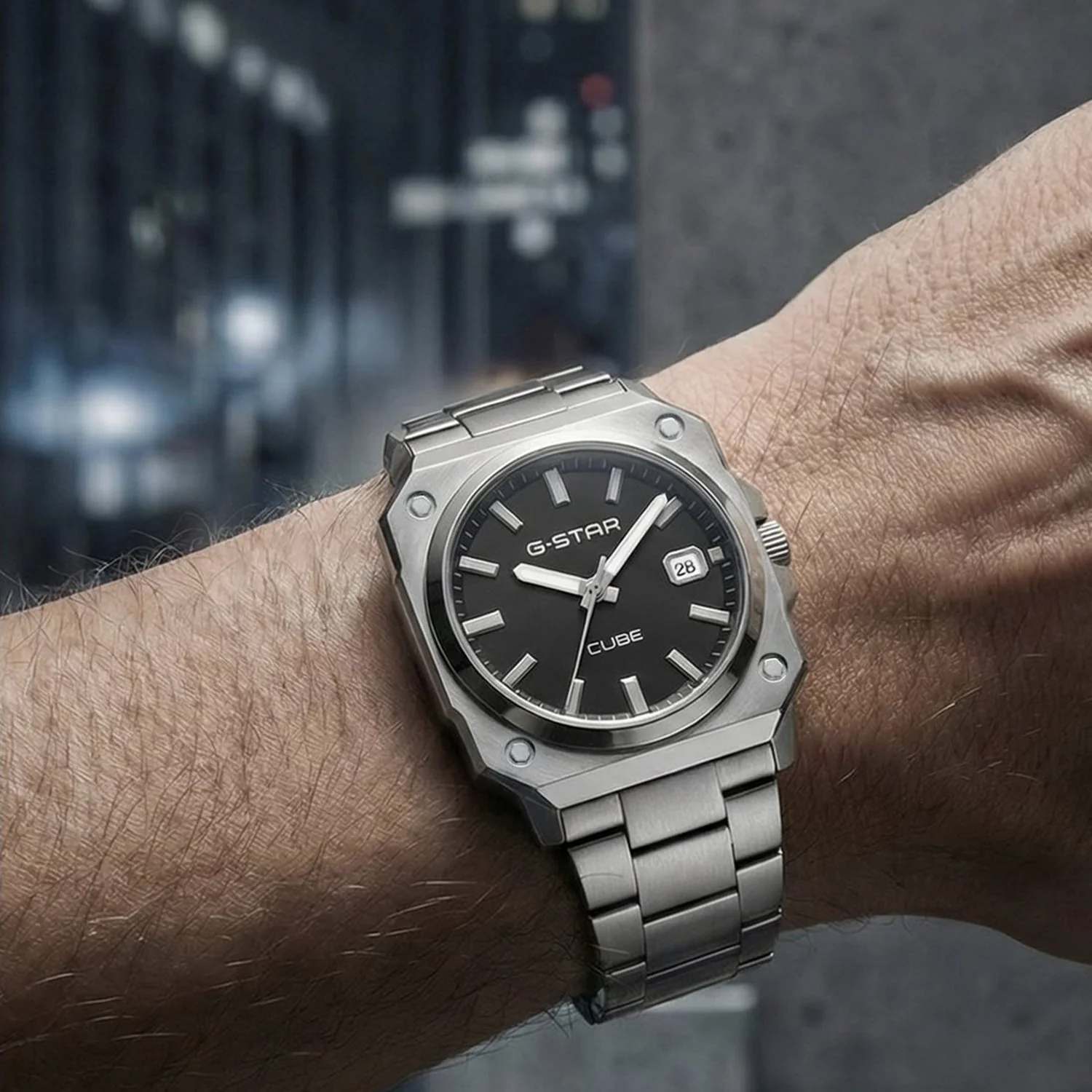 G-STAR Cube Zilverkleurig Herenhorloge GSW.508.05 - Image 2