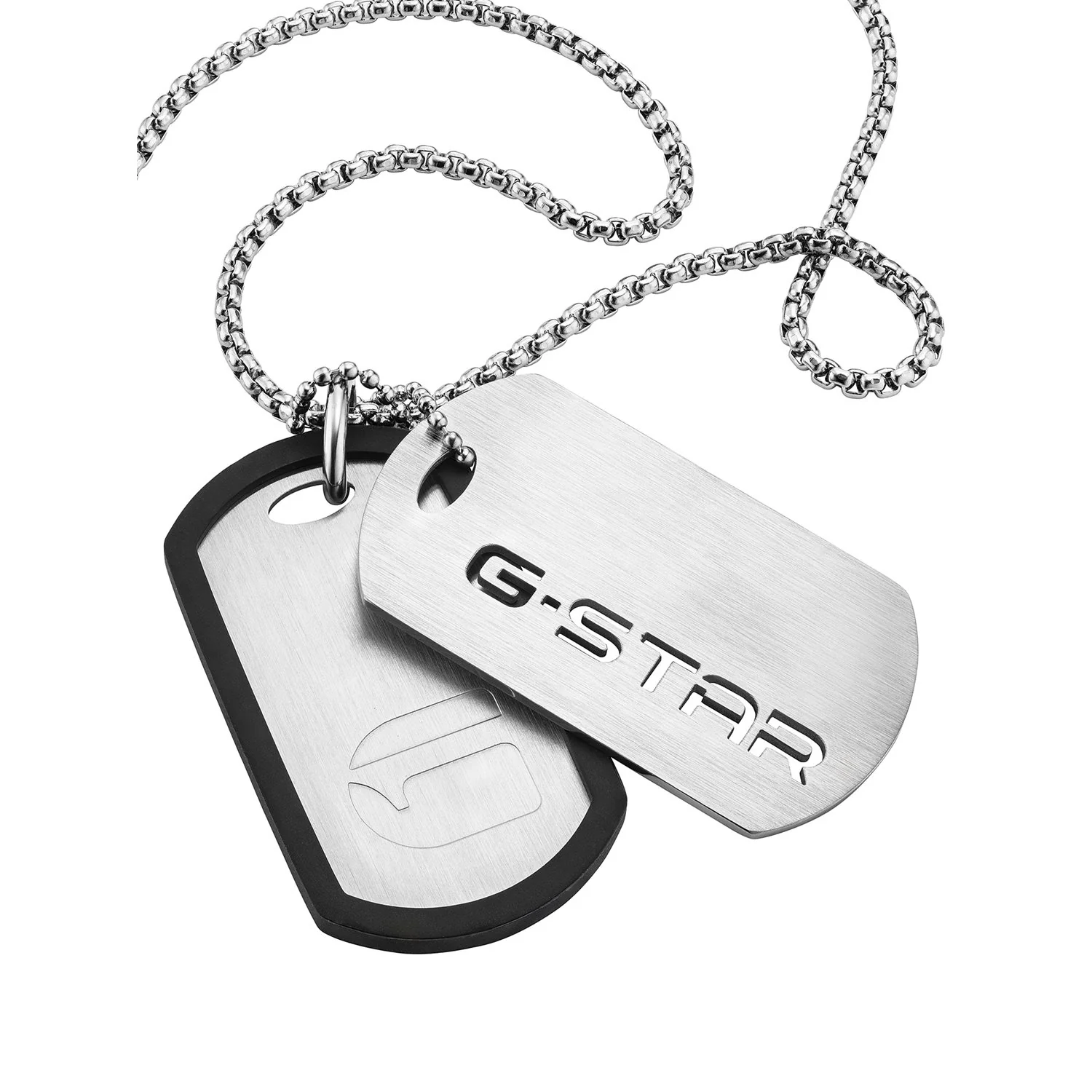 G-STAR D-Tag Zilveren Box Chain Ketting GSJ.102.01 - Image 3