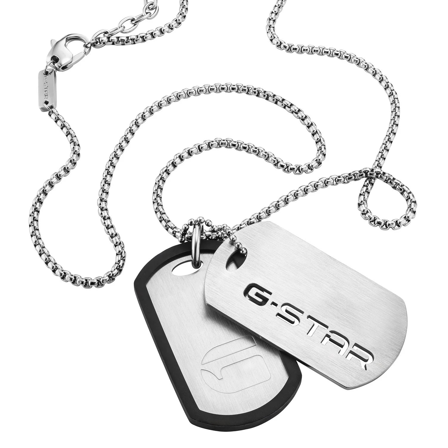 G-STAR D-Tag Zilveren Box Chain Ketting GSJ.102.01 - Image 5