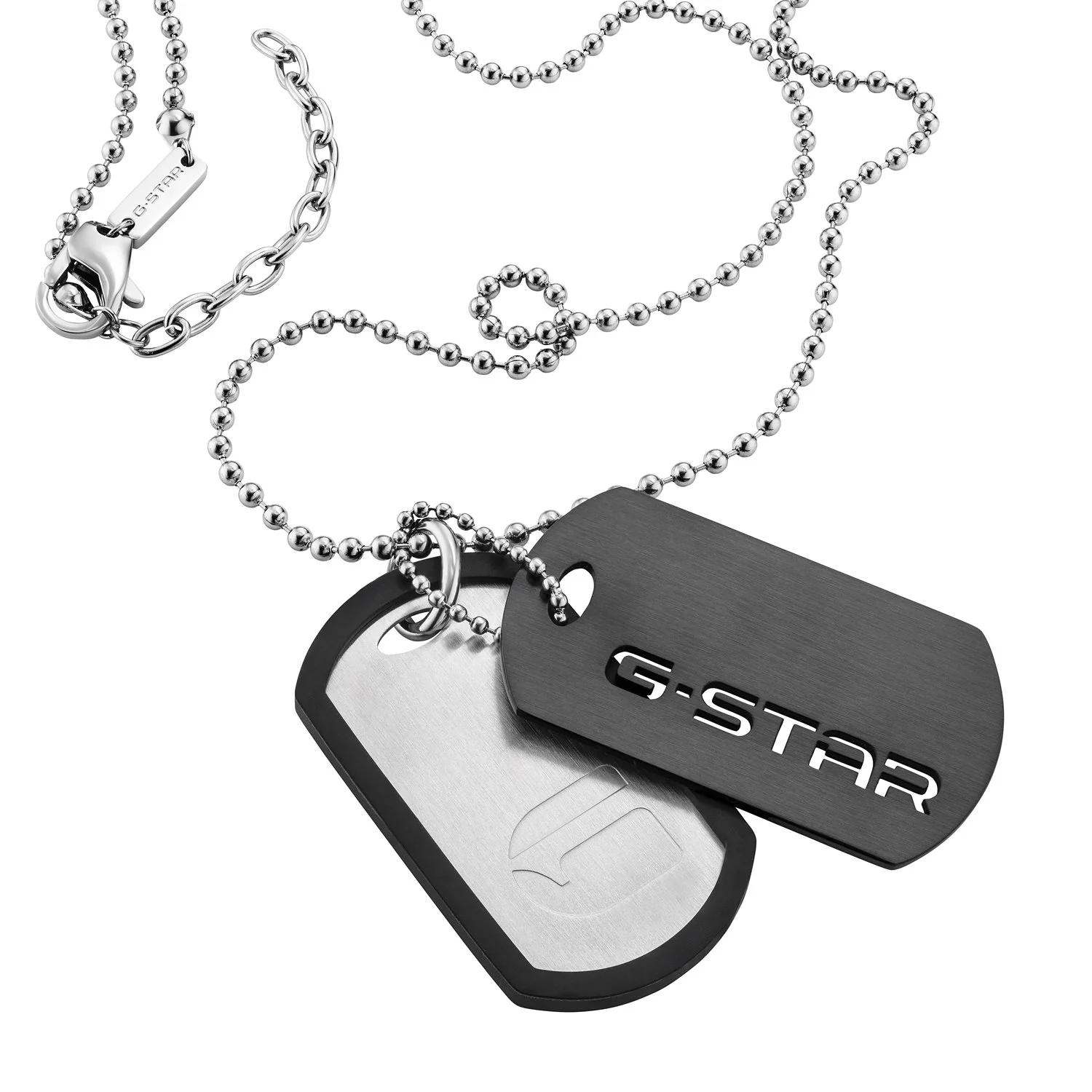 G-STAR D-Tag Zilverkleurige Box Chain Ketting GSJ.102.02 - Image 4
