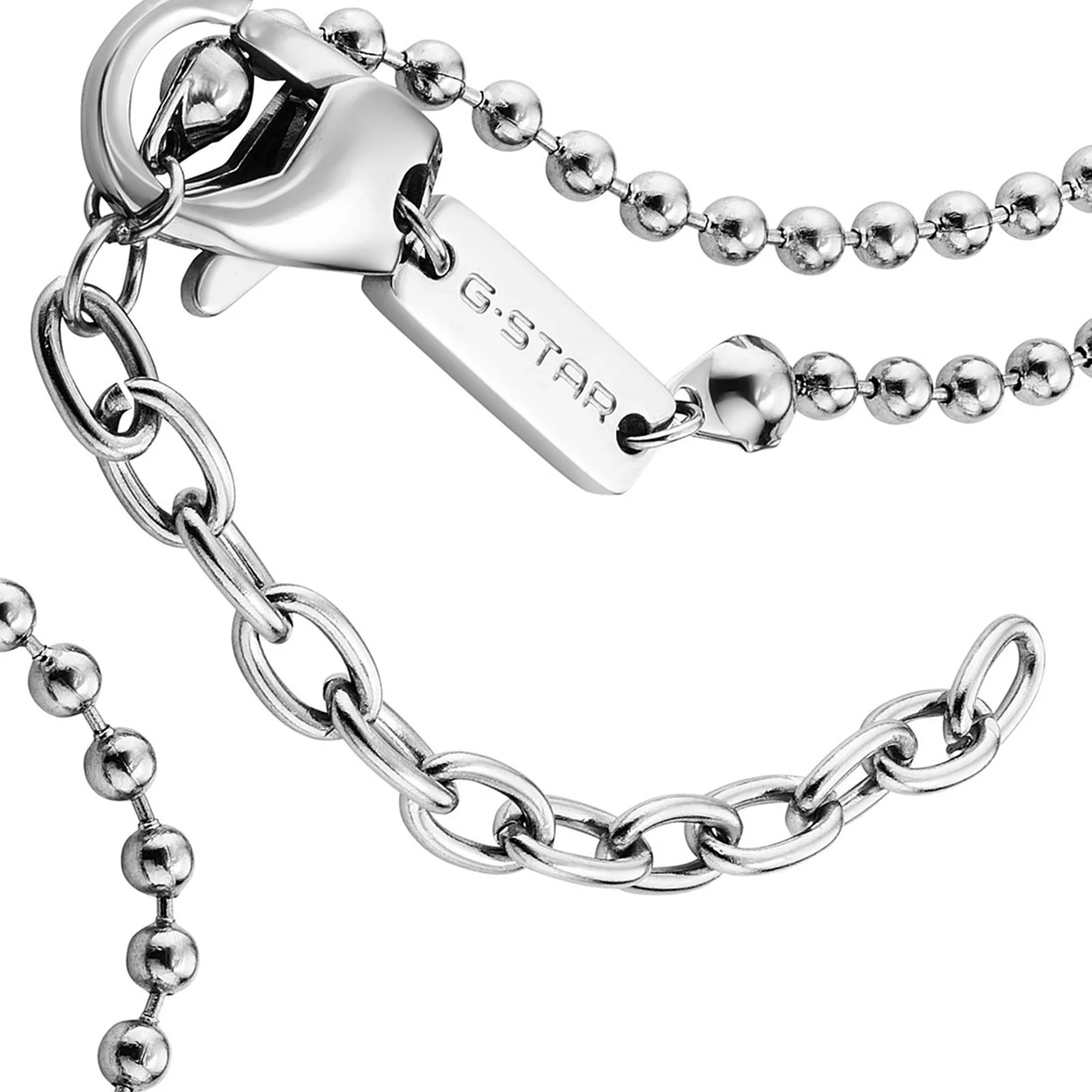G-STAR D-Tag Zilverkleurige Box Chain Ketting GSJ.102.02 - Image 5